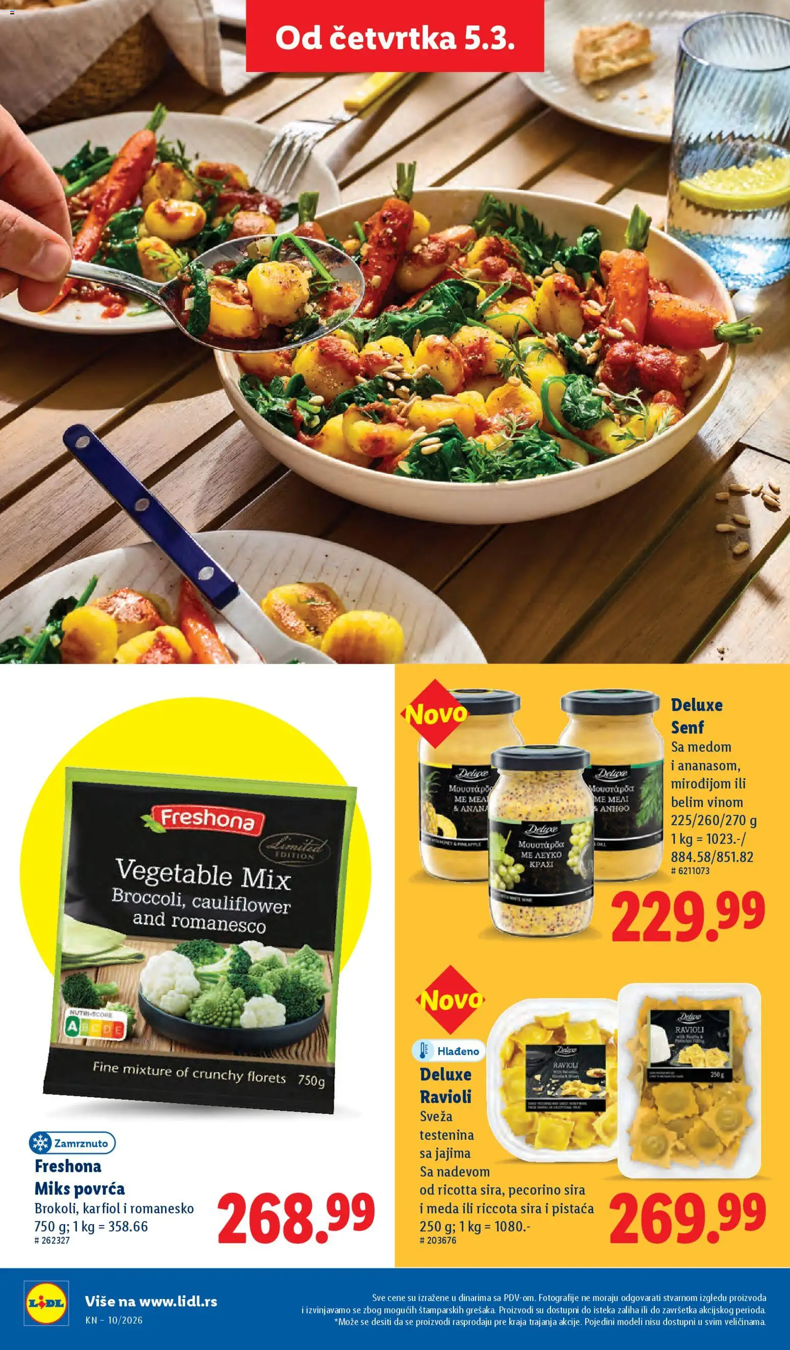 Lidl katalog - važi od 05.03.2026 | Strana: 46 | Proizvode: Testenina, Senf, Karfiol