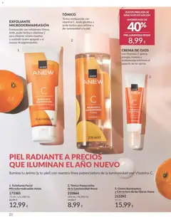 Vista previa Exfoliante Facial Microdermabrasión Anew, Enriquecido con exfoliantes físicos, AHA, ácido láctico y vitamina C para eliminar células muertas y combatir la piel apagada y el exceso de pigmentación. válido desde el 01.01.2026 | Página: 22 | Productos: Crema, Γαύρος
