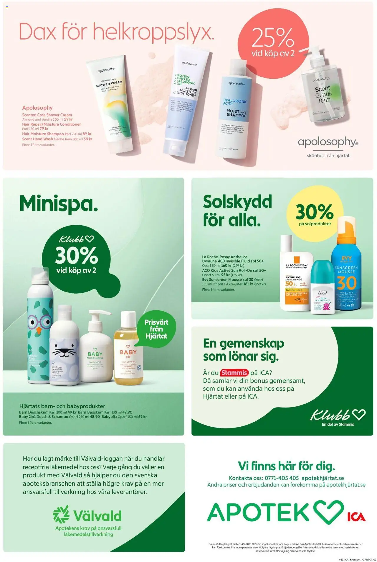 ICA Kvantum reklamblad aktuell från 28.07.2025 | Sida: 9 | Produkter: Schampo, Badskum, Galler, Dusch