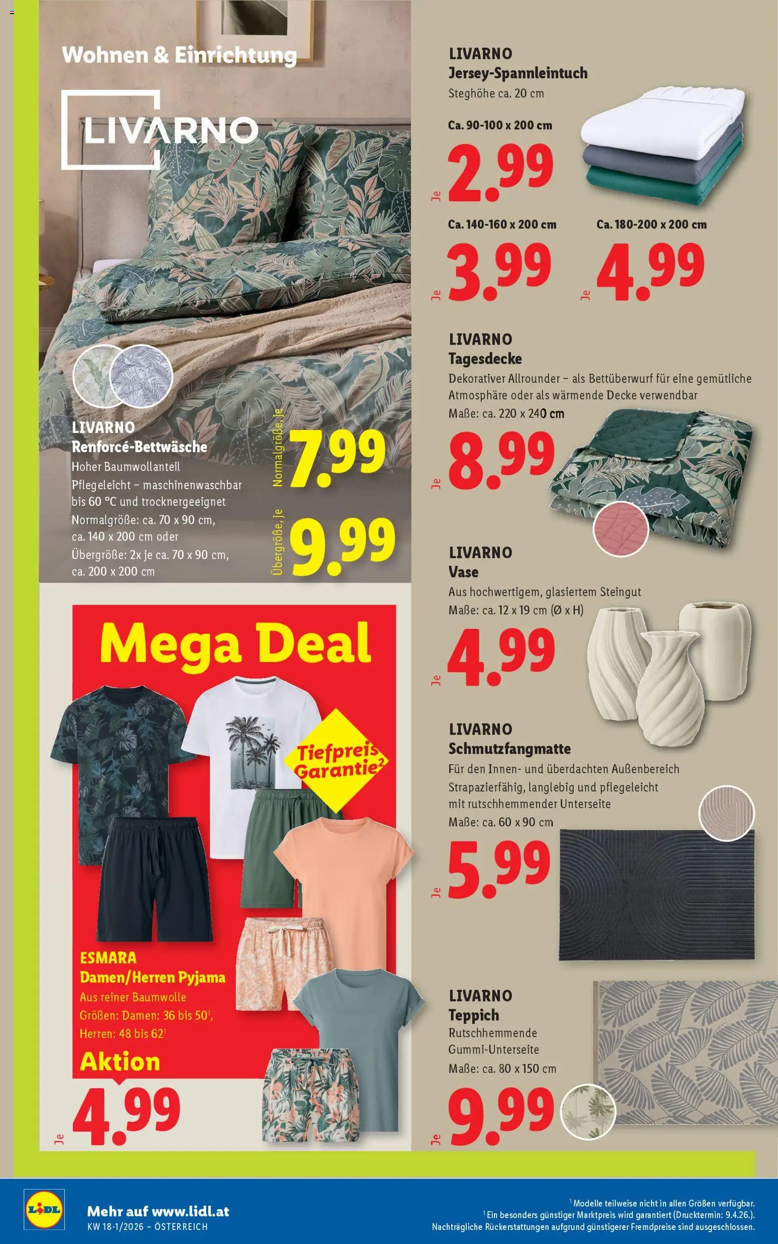 Lidl - Flugblatt gültig ab 23.04.2026 | Seite: 41 | Produkte: Pyjama, Decke, Teppich, Vase