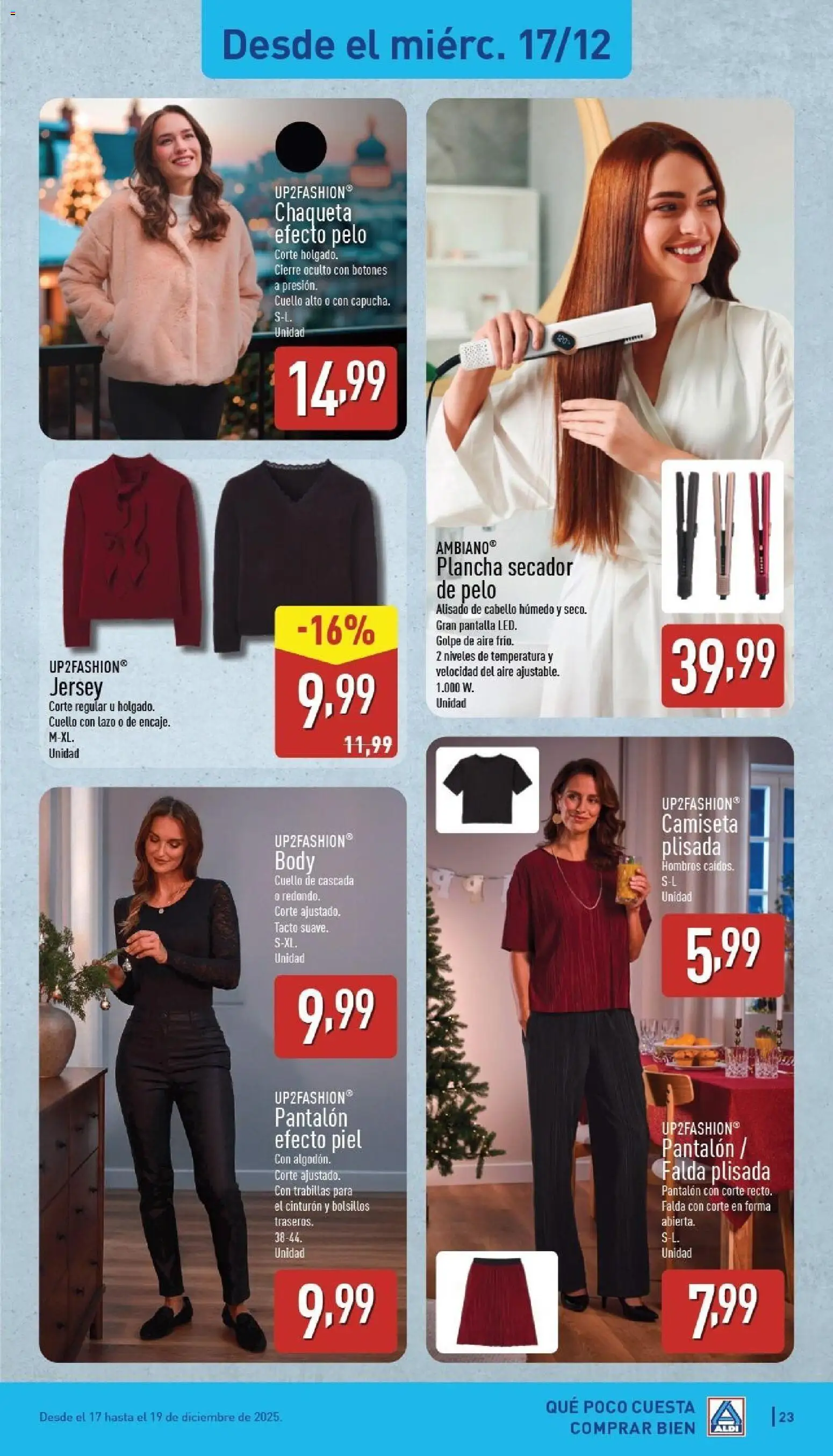 Aldi folleto Península │ válido desde el 15.12.2025 | Página: 23 | Productos: Chaqueta, Cinturón, Plancha, Body
