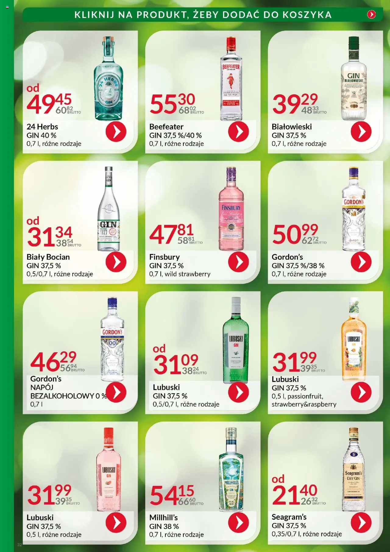 Eurocash Gazetka - Katalog Alkoholowy od 01.08.2025 | Strona: 32 | Produkty: Beefeater, Gin