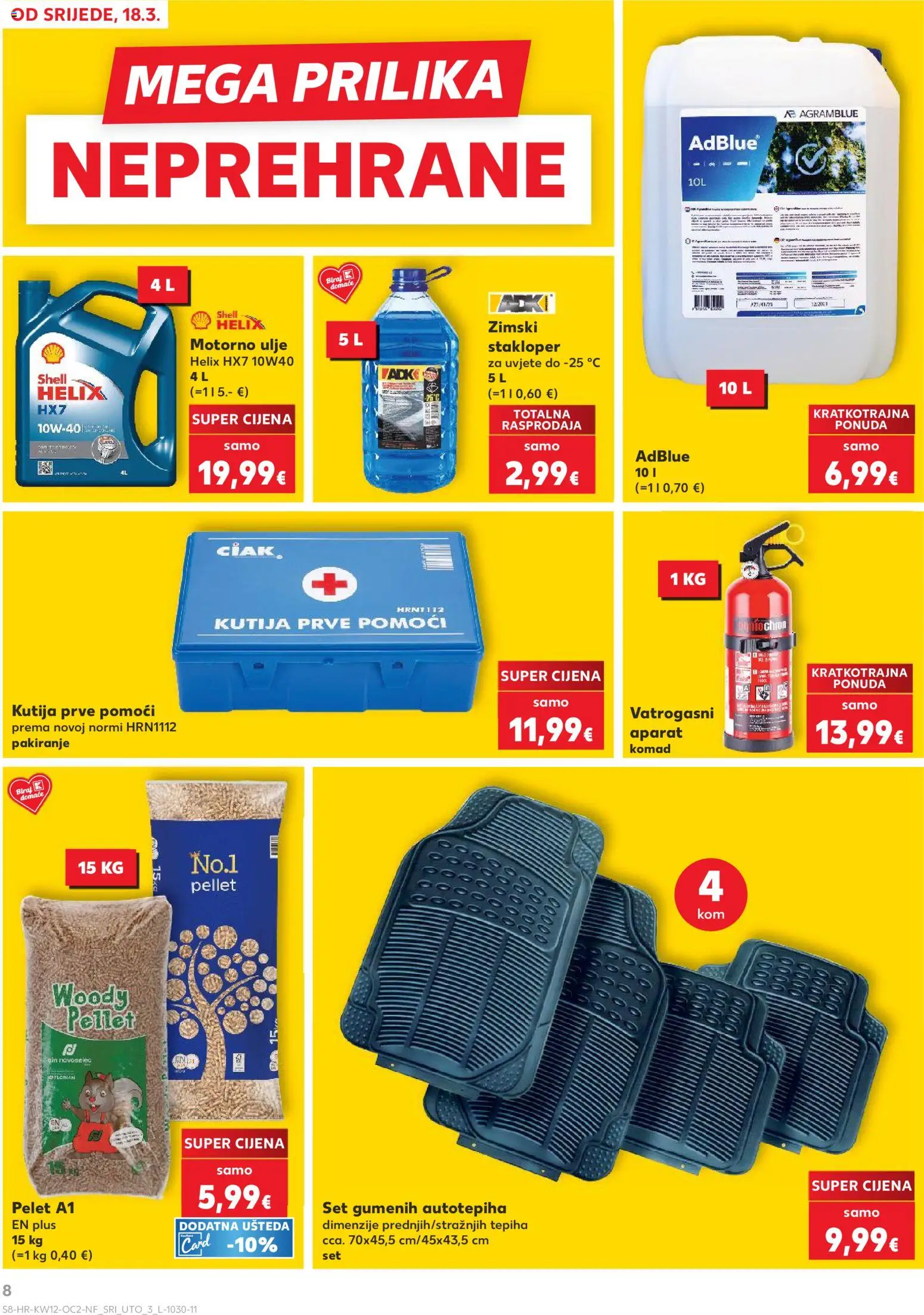 Kaufland katalog | vrijedi od 18.03.2026 | Stranica: 8 | Proizvodi: Kutija, Motorno ulje, Ulje