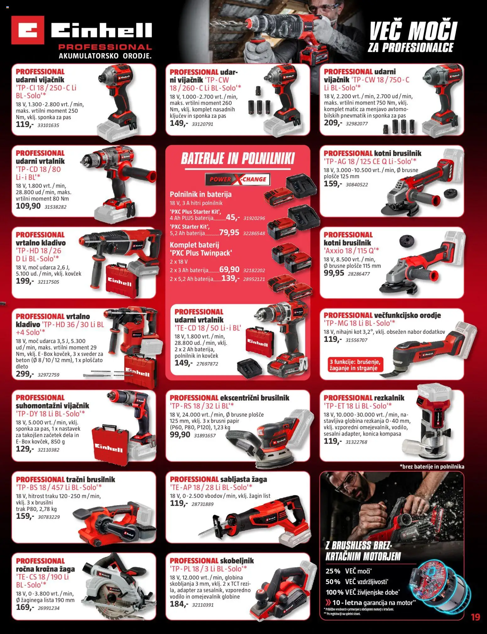 Novi Bauhaus katalog ponudbe – veljaven od 01.01.2026 | Stran: 19 | Izdelki: Polnilnik, Beton, Vrtalnik, Pas