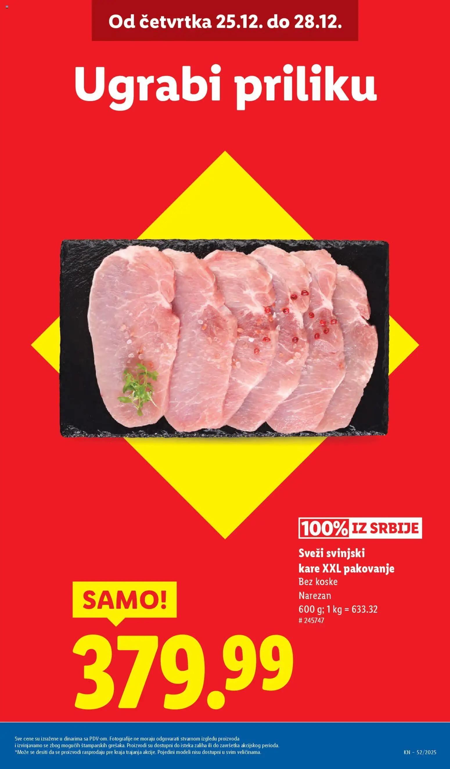 Lidl katalog - važi od 25.12.2025 | Strana: 3 | Proizvode: Svinjski kare, Pakovanje