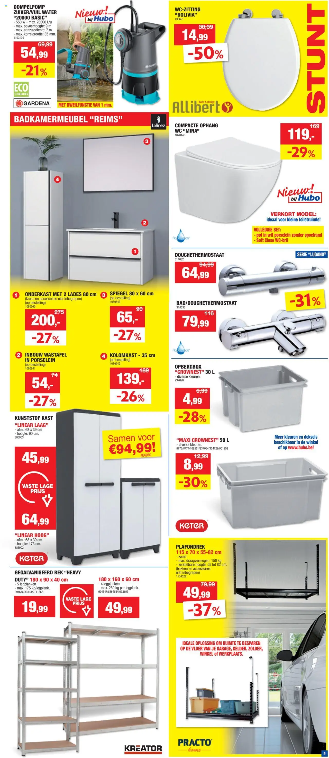  | Pagina: 5 | Producten: Wc, Kast, Spiegel, Pot