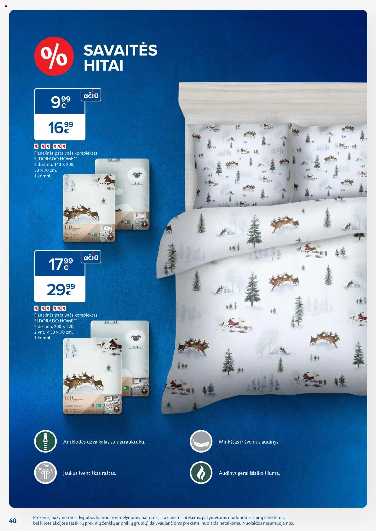 MAXIMA akcijos nuo 25.11.2025 | Puslapis: 40 | Prekių: Patalynės komplektas, Užvalkalas