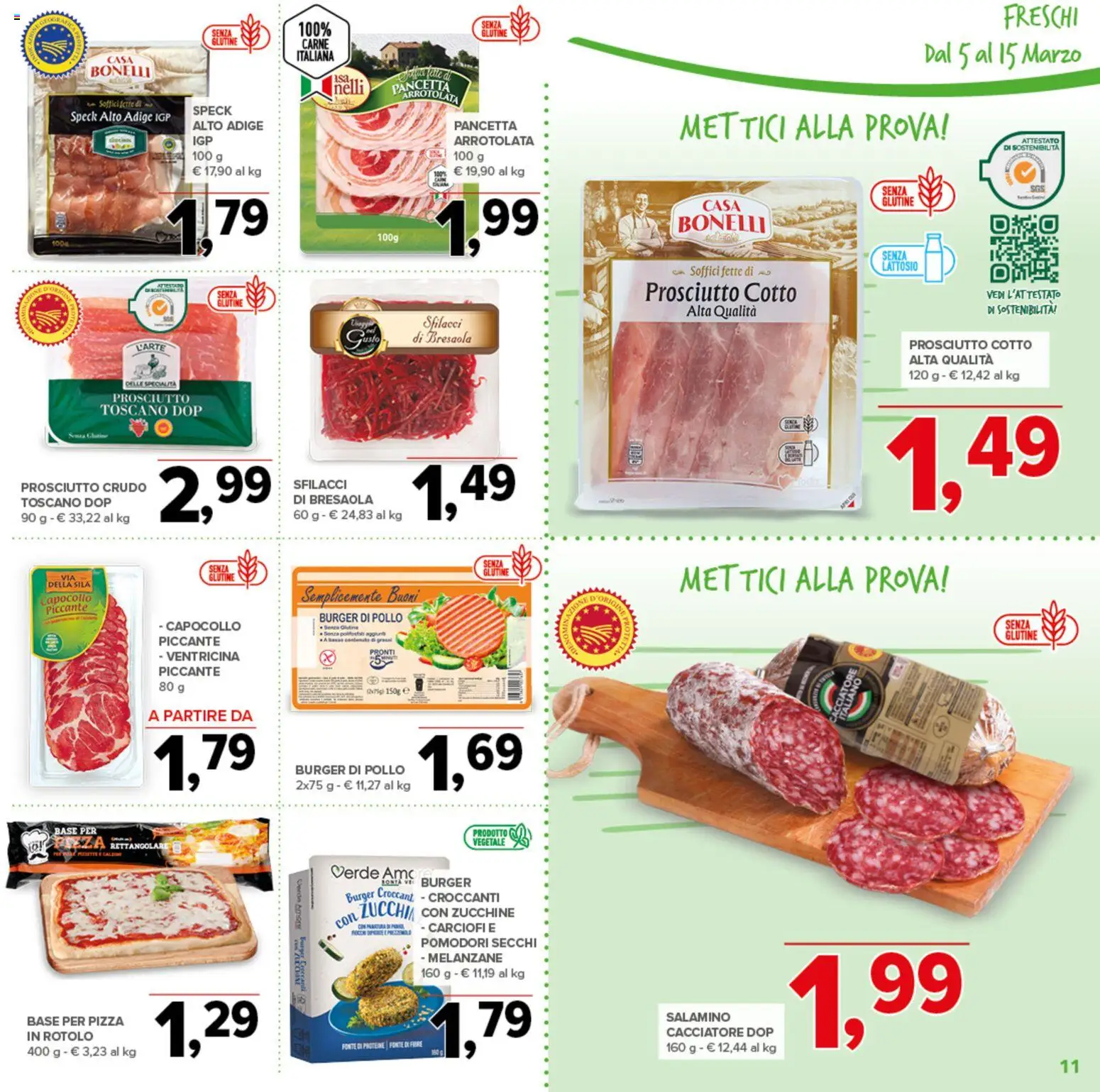 Volantino Todis del 05.03.2026 | Pagina: 11 | Prodotti: Pizza, Pollo, Pomodori, Pomodori secchi