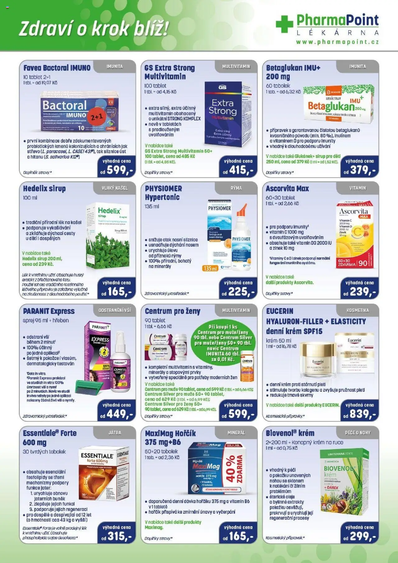 Pharmapoint leták od 01.09.2025 | Strana: 2 | Produkty: Hořčík, Tablet, Vitamin D, Eucerin
