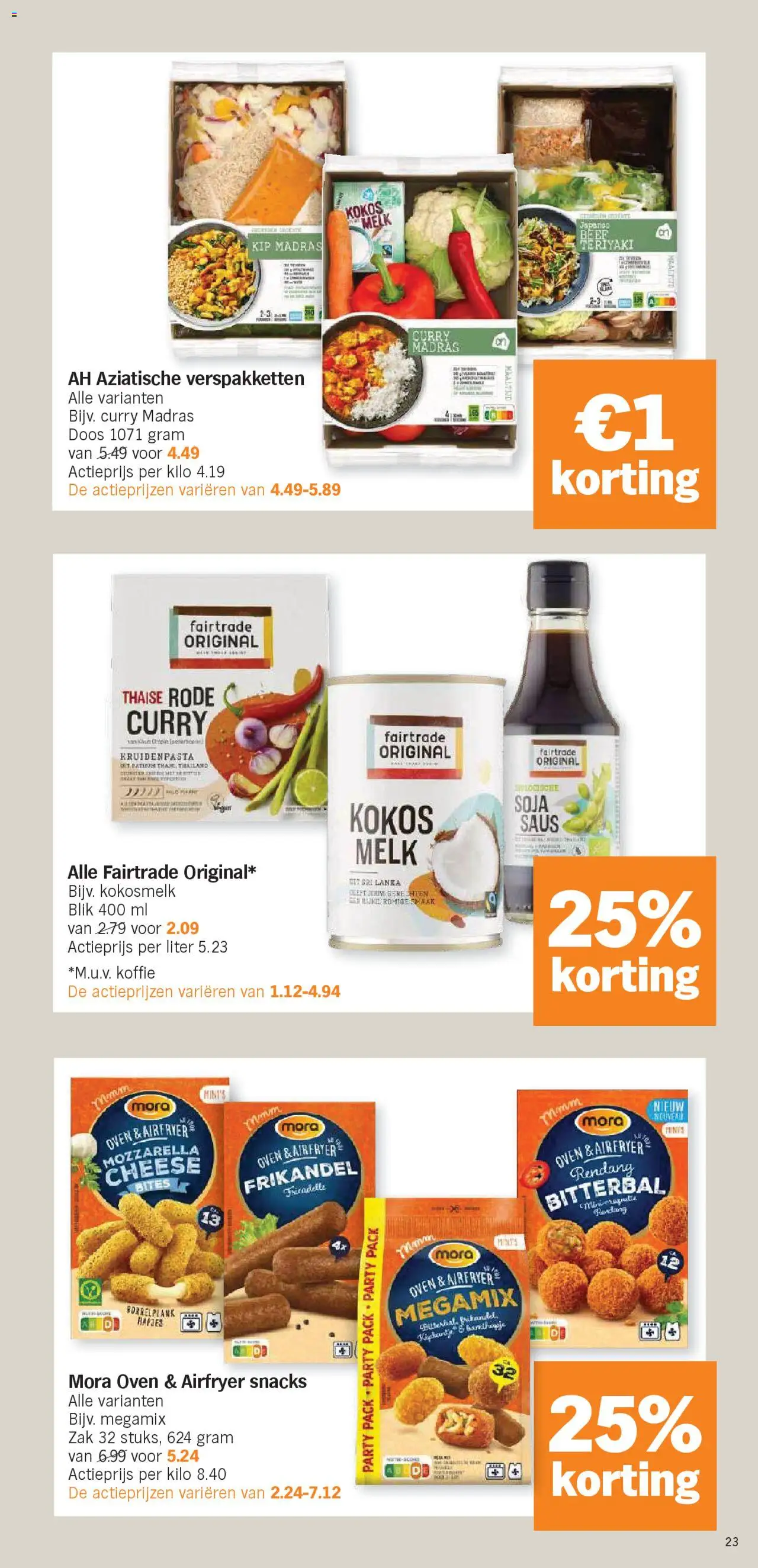  | Pagina: 23 | Producten: Mozzarella, Saus, Kip, Koffie