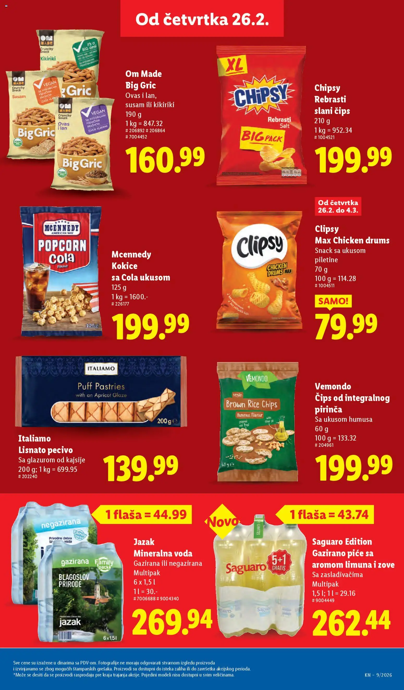 Lidl katalog - važi od 26.02.2026 | Strana: 29 | Proizvode: Hummus, Voda, Popcorn, Mineralna voda