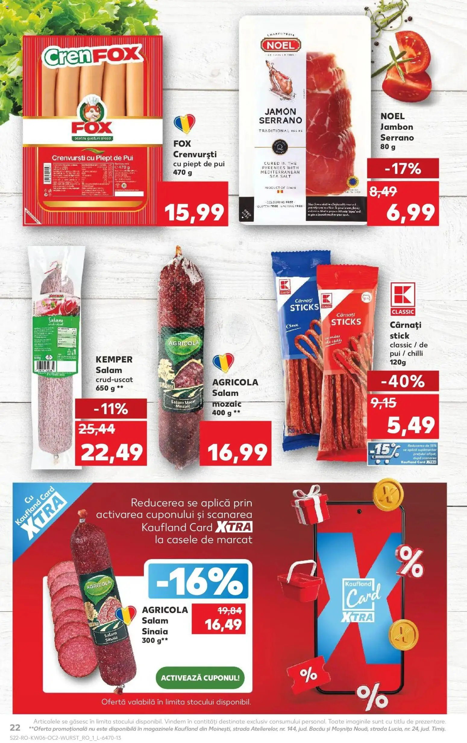 Noul catalog Kaufland – valabil de la 04.02.2026 | Pagină: 22 | Produse: Chilli, Hacıyatmaz Kedi Oyuncağı, Crenvurști, Cârnați