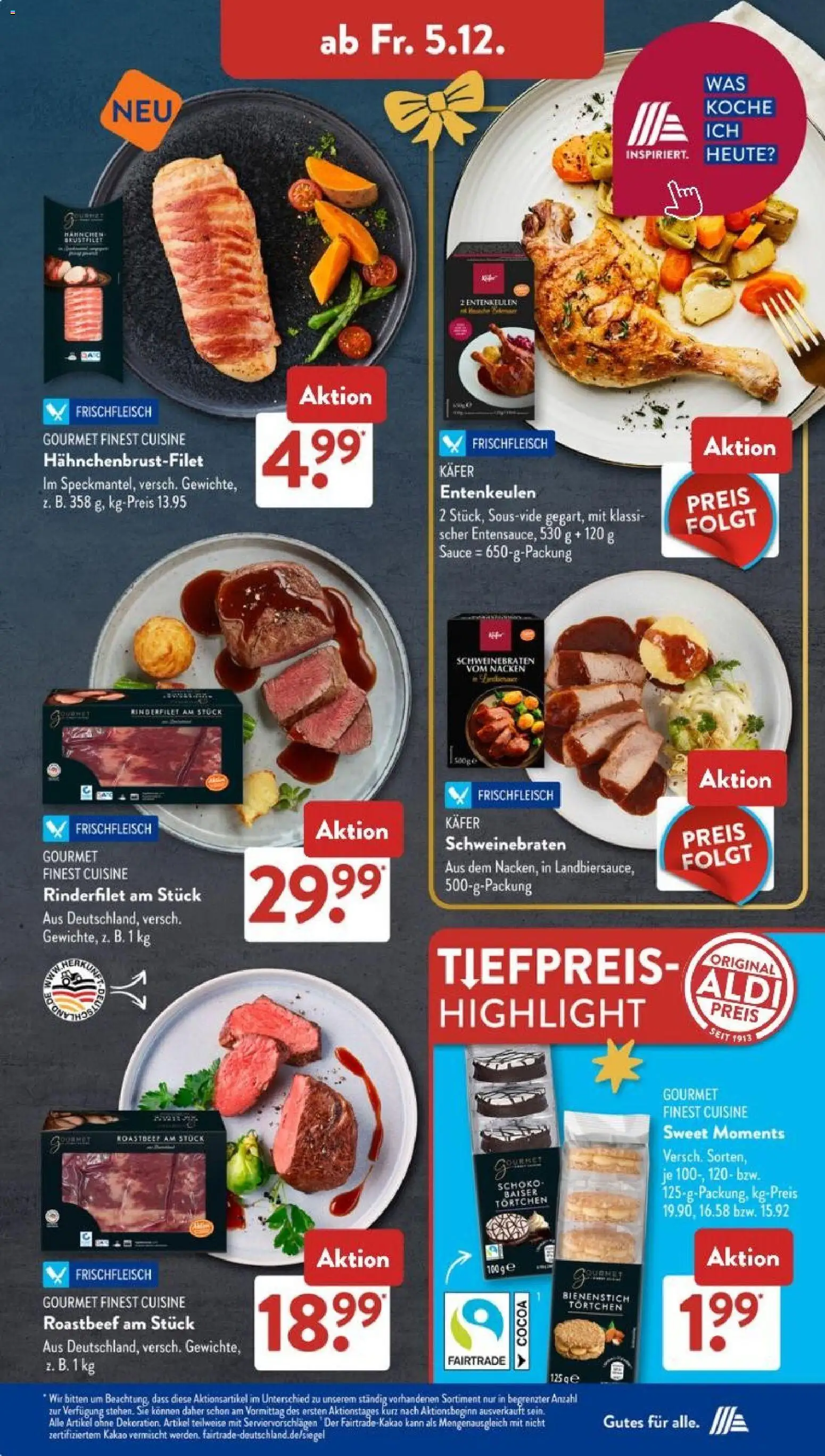 Aldi Süd Prospekt 	 – gültig ab 01.12.2025 | Seite: 22 | Produkte: Rinderfilet, Roastbeef
