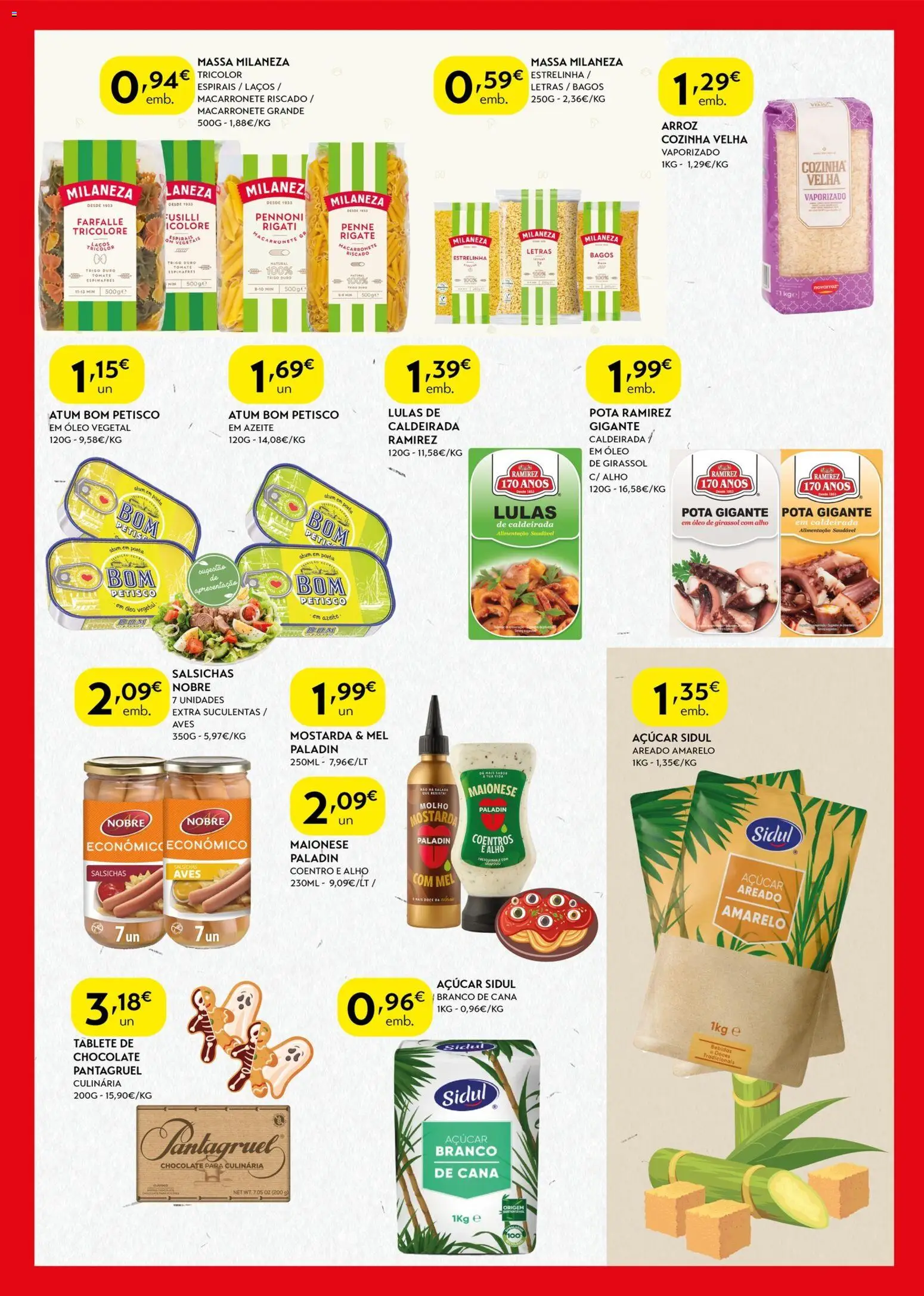 Spar folheto │ válido de 28.10.2025 | Página: 5 | Produtos: Espinafres, Lulas, Arroz, Massa milaneza