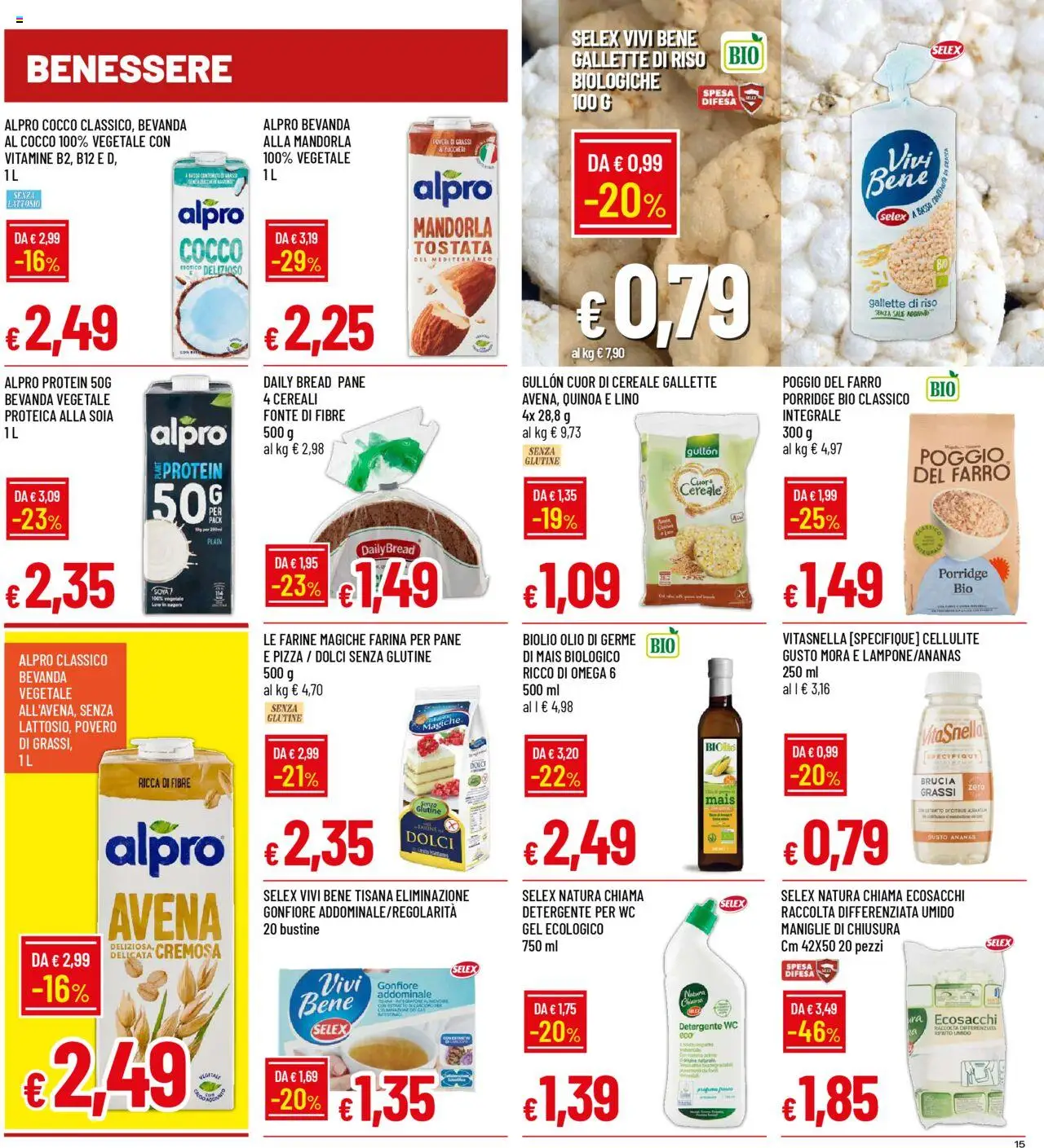 Volantino Famila del 18.08.2025 | Pagina: 15 | Prodotti: Olio, Farina, Integratore alimentare, Quinoa
