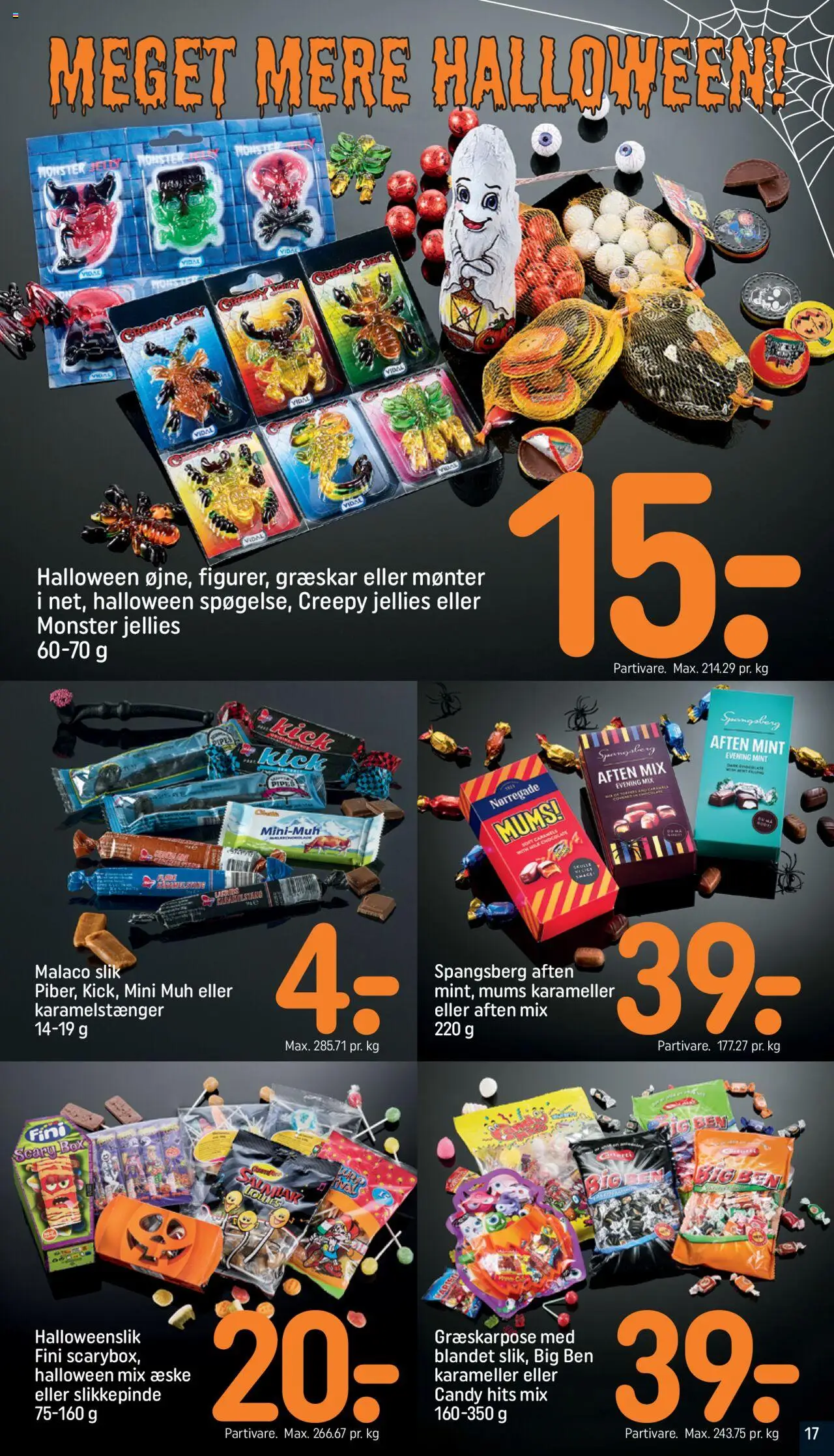 Rema 1000 tilbudsavis – gyldig fra 28.09.2025 | Side: 17 | Produkter: Græskar, Slik, Lakrids, Karameller