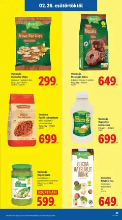 Vemondo Vegán pesto, Bazsalikomos/paradicsomos / calabrese 190 g - amely érvényes a következő dátumtól: 26.02.2026 | Oldal: 23