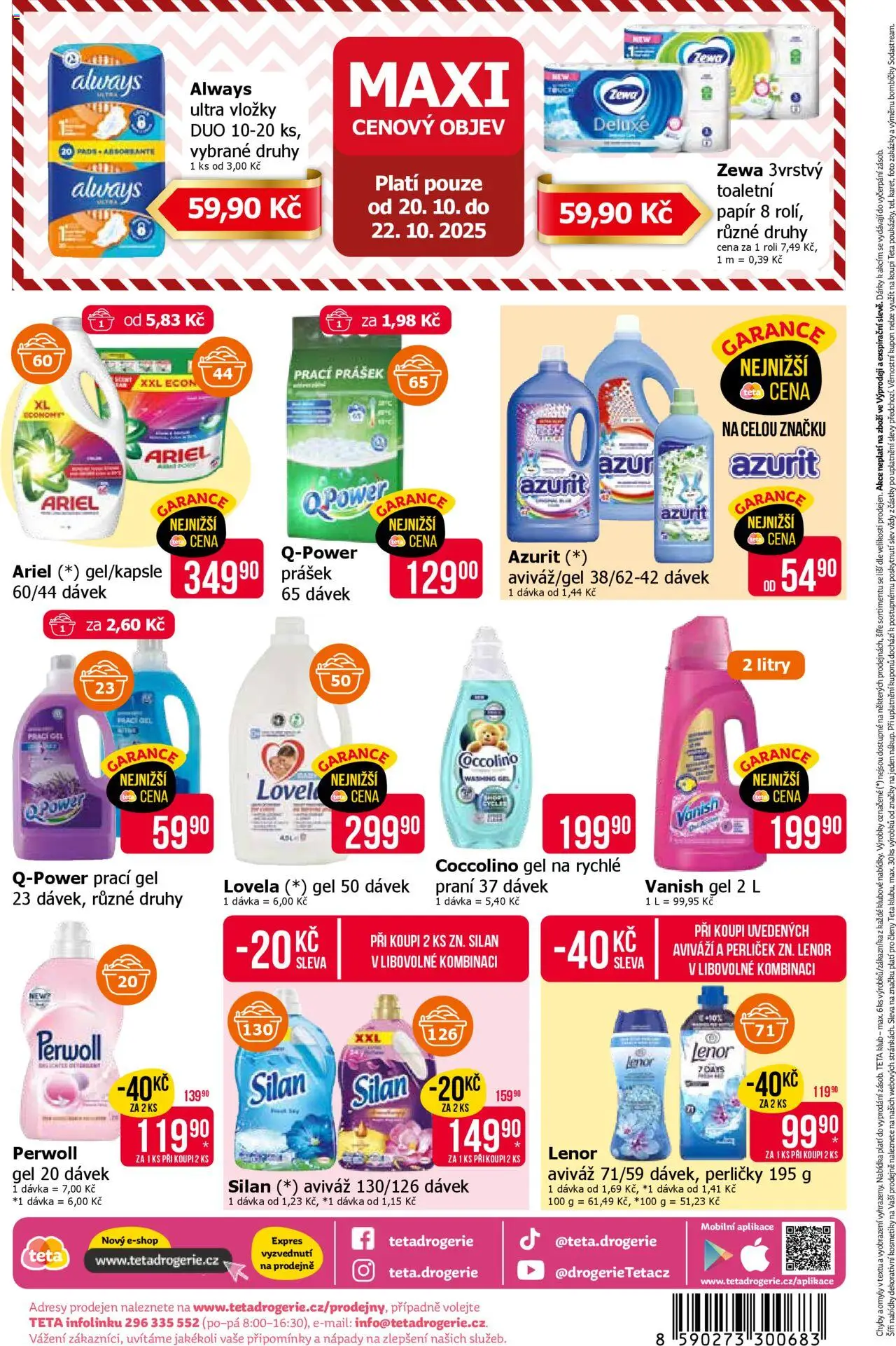 TETA Drogerie leták od 09.10.2025 | Strana: 19 | Produkty: Toaletní papír, Coccolino, Sodastream, Silan