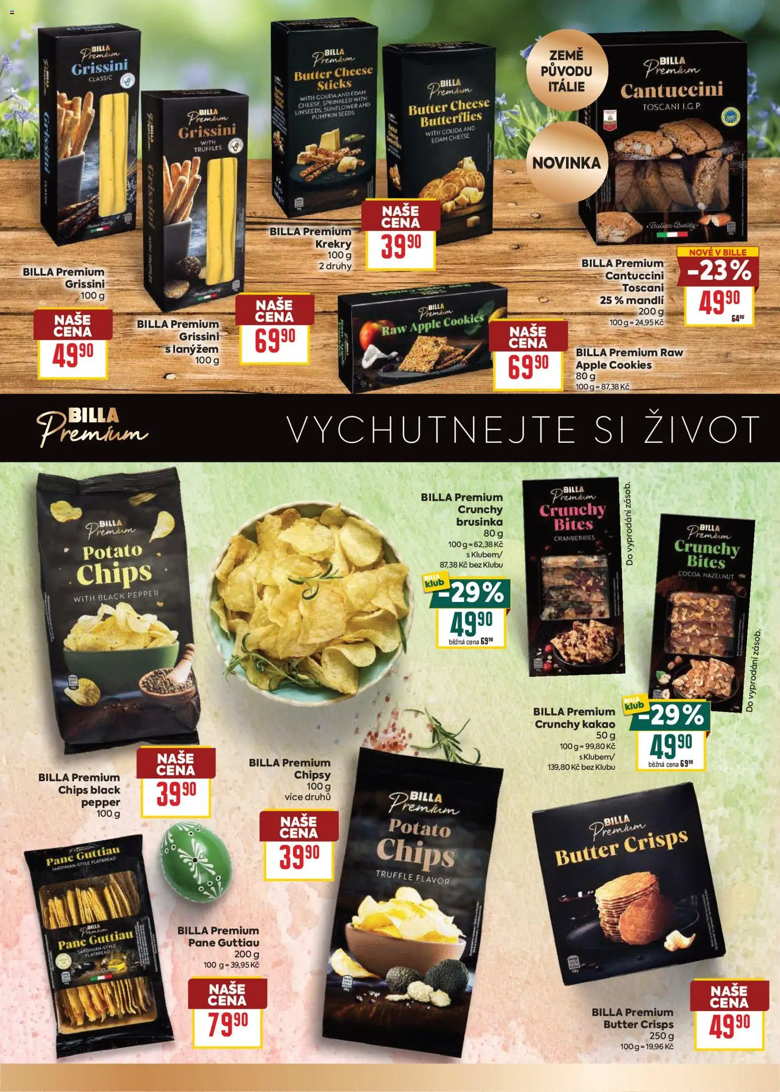 Billa leták - Prémiové delikatesy od 04.03.2026 | Strana: 10 | Produkty: Gouda, Cookies, Grissini, Krekry