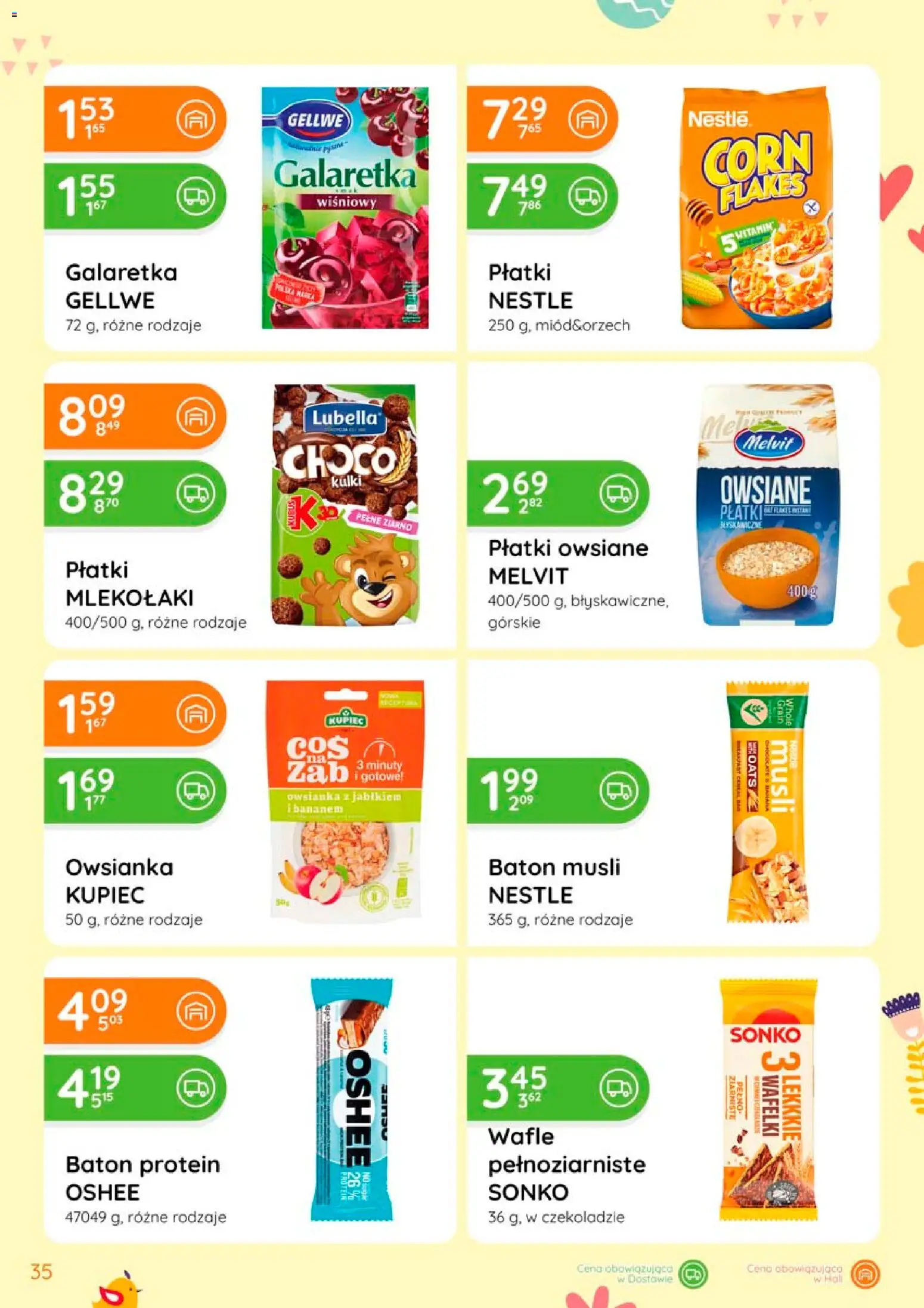 Eurocash gazetka - Oferta Produktowa od 05.03.2026 | Strona: 35 | Produkty: Owsianka, Wafle, Baton, Musli