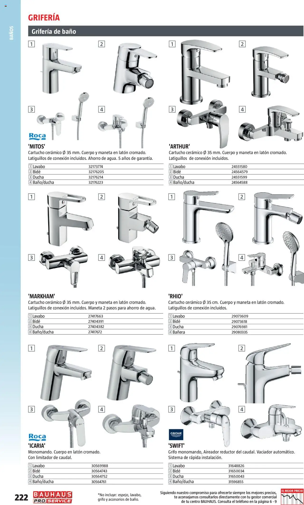 Bauhaus - ProService  │ válido desde el 24.02.2025 | Página: 222 | Productos: Té, Teléfono, Baño, Ducha
