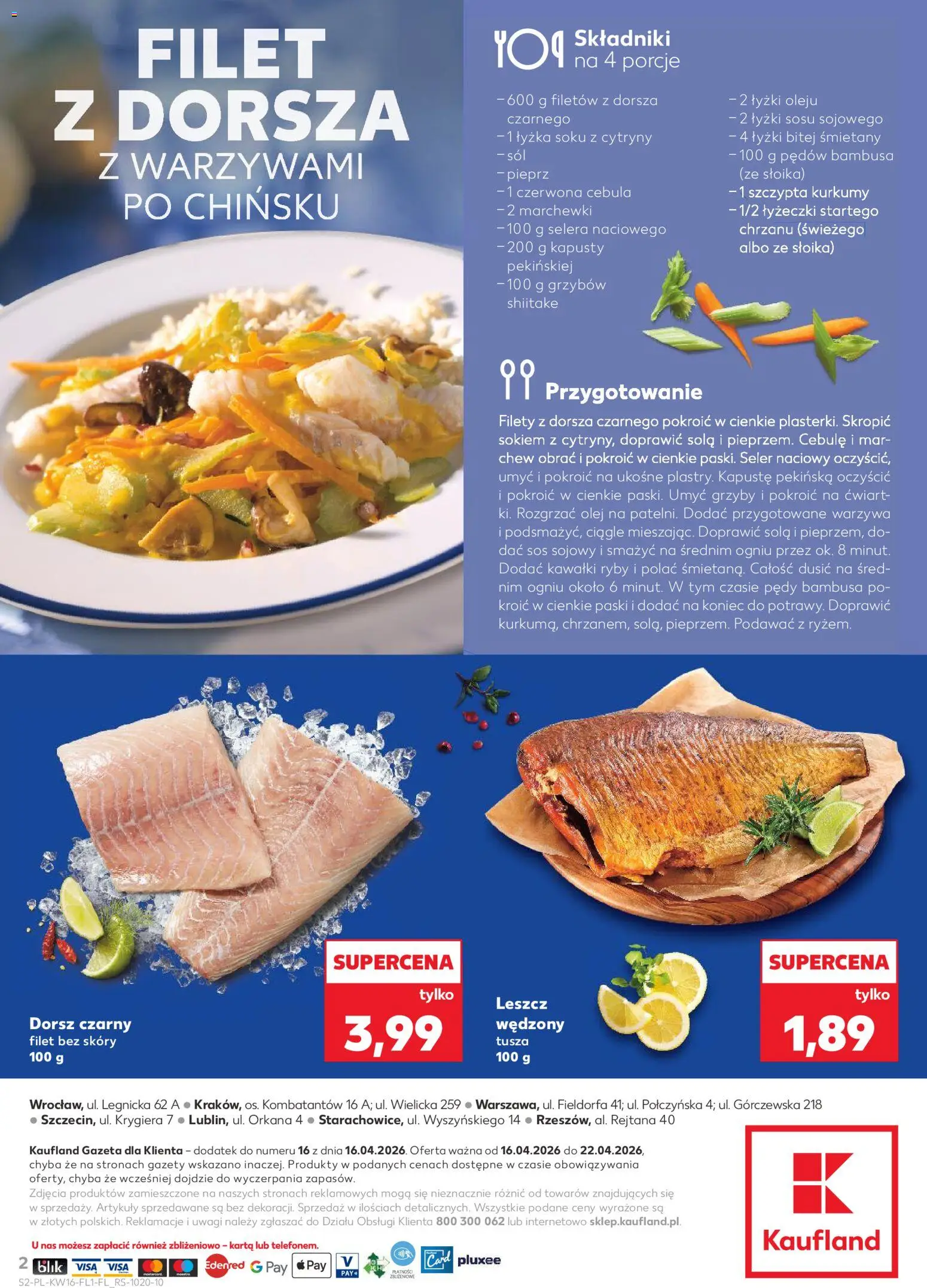 Kaufland Polsko leták - Jest fresz od 16.04.2026 | Strana: 2 | Produkty: Olej, Ryby, Filet