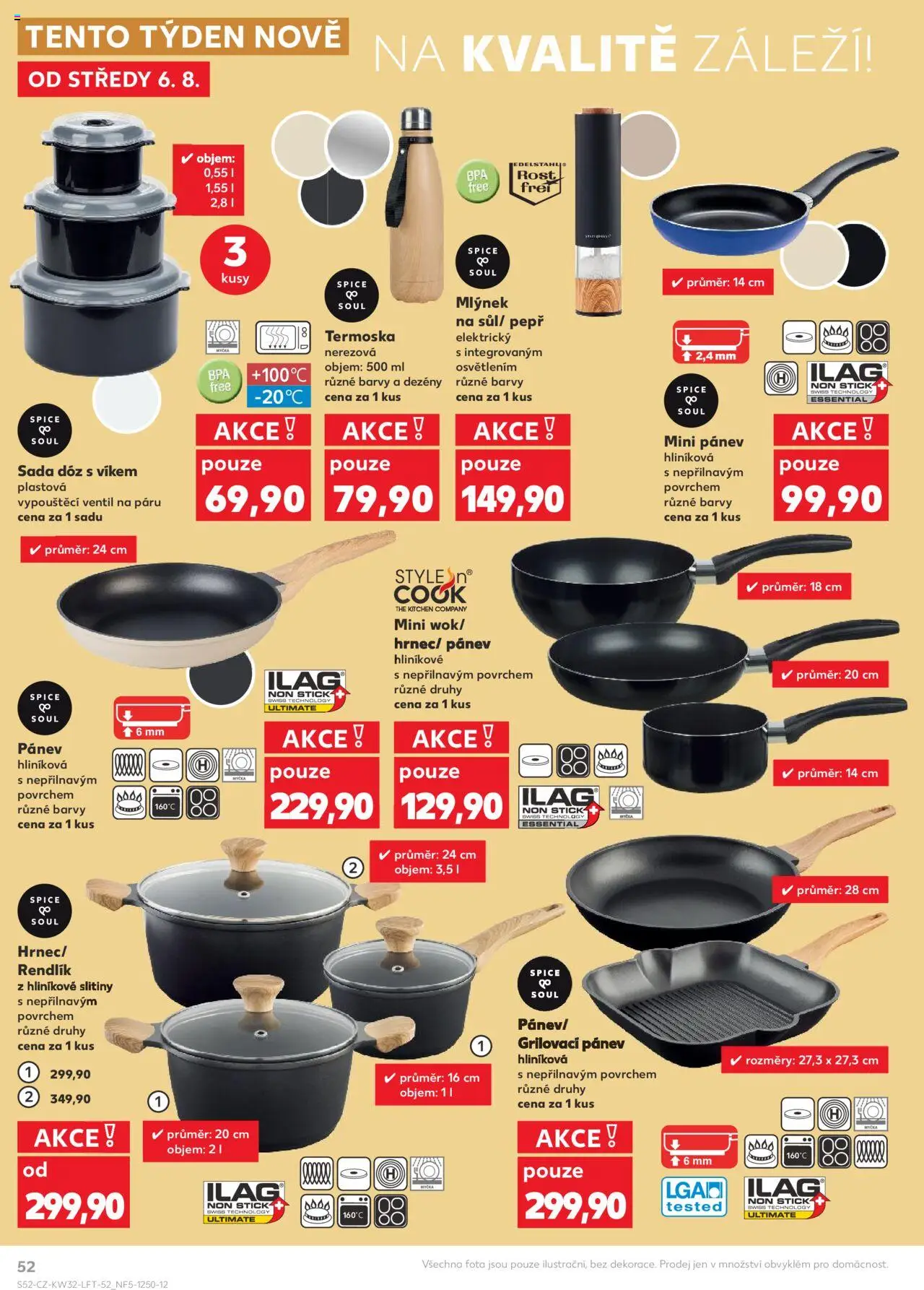 Kaufland leták - Ostrava od 06.08.2025 | Strana: 52 | Produkty: Pánev, Rošt, Barvy, Rendlík