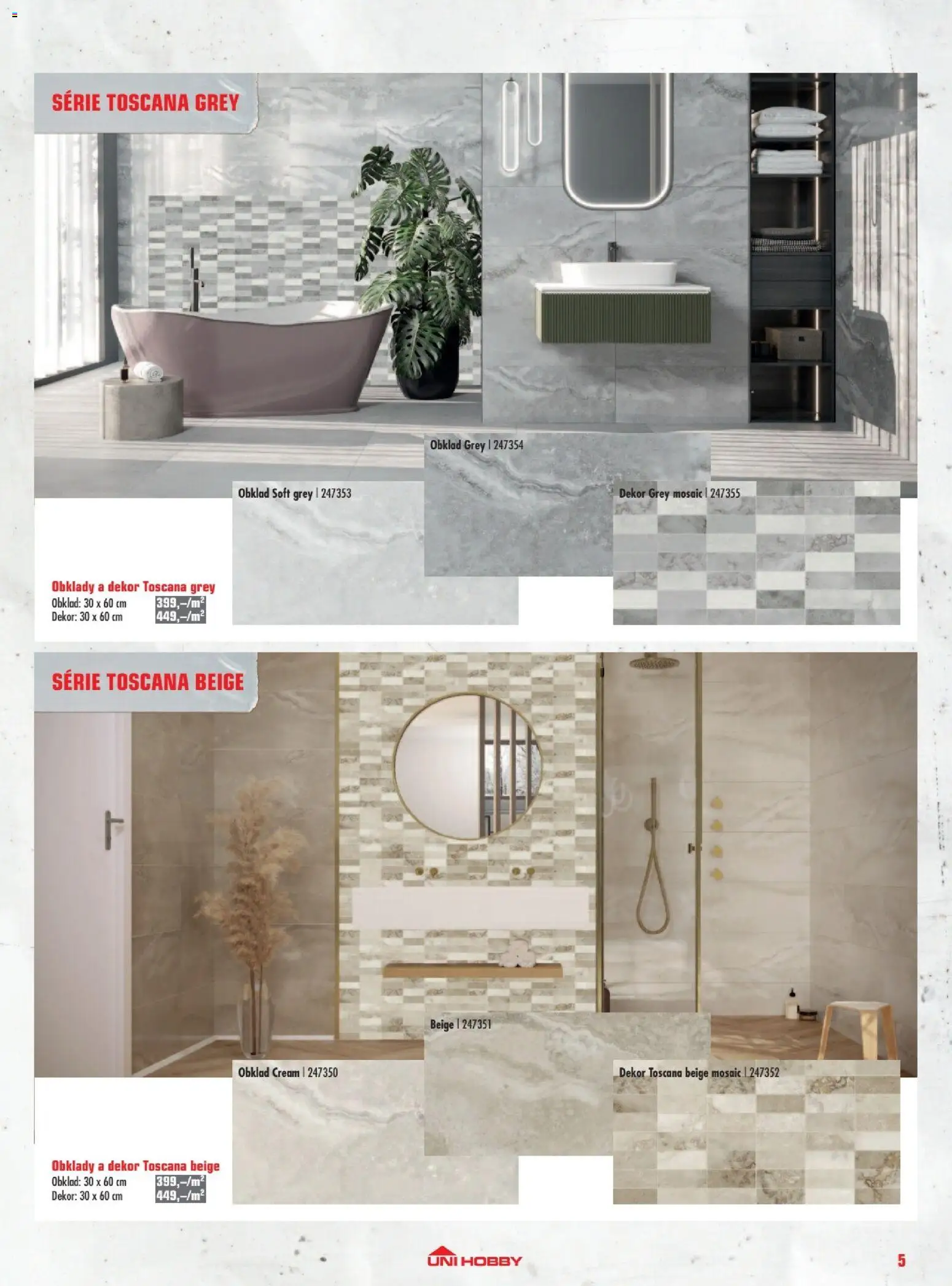 Uni Hobby katalog - Dlažby, obklady a sanita 2026 od 20.02.2026 | Strana: 5