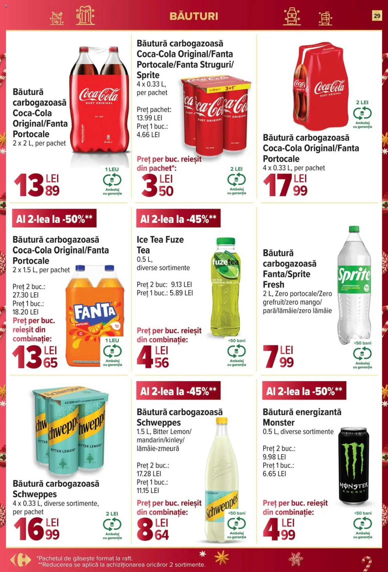 Noul catalog Carrefour – valabil de la 27.12.2025 | Pagină: 29 | Produse: Amerikan servis, Băutură energizantă, Portocale, Lămâie