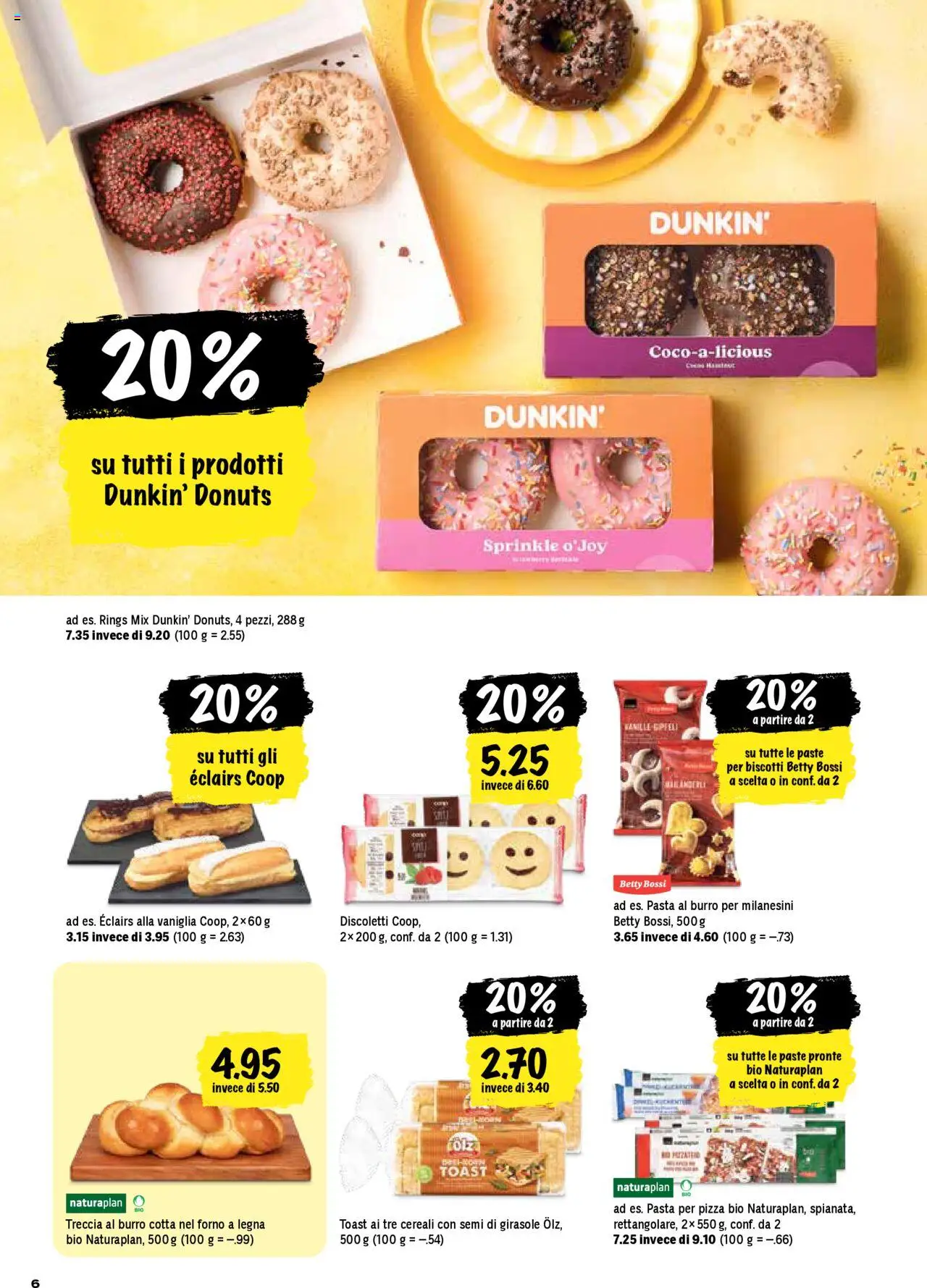 Coop - Una settimana di azioni – gültig ab 23.10.2025 | Seite: 6 | Produkte: Donuts, Butter, Pizza, Pasta