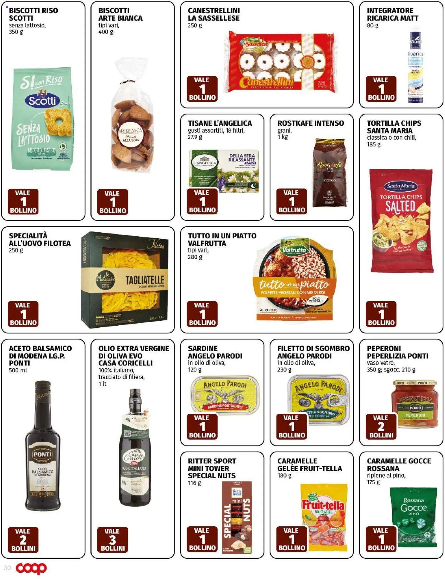 Volantino COOP del 05.03.2026 | Pagina: 30 | Prodotti: Caramelle, Olio, Sgombro, Polpette