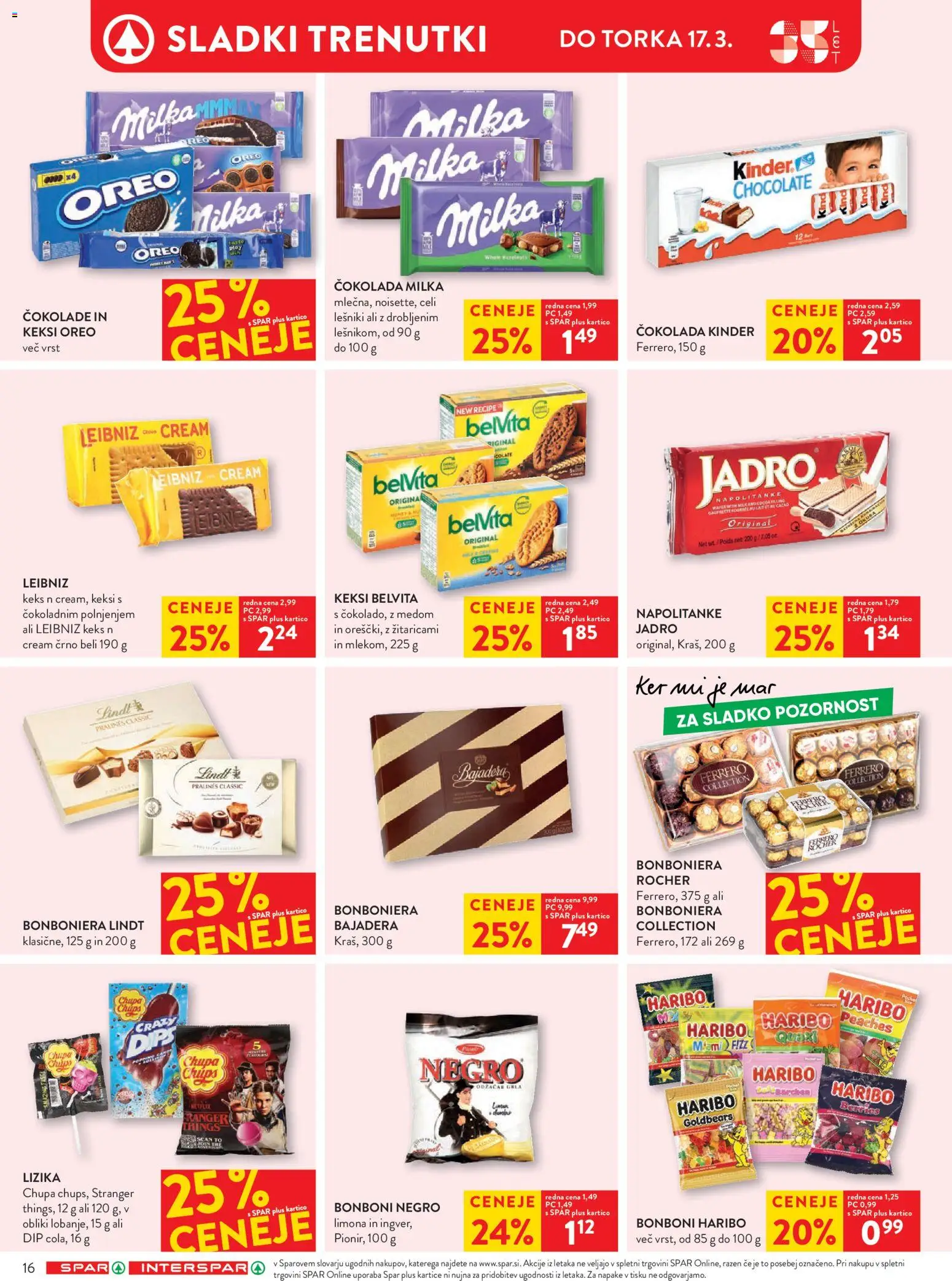 Novi Spar katalog ponudbe – veljaven od 11.03.2026 | Stran: 18 | Izdelki: Bonboni, Bonboniera, Cokolada, Limona