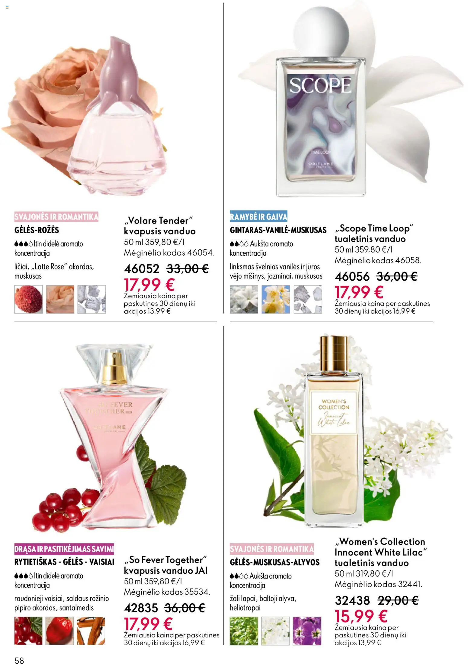 Oriflame akcijos nuo 28.01.2026 | Puslapis: 58 | Prekių: Kvapusis vanduo, Tualetinis vanduo