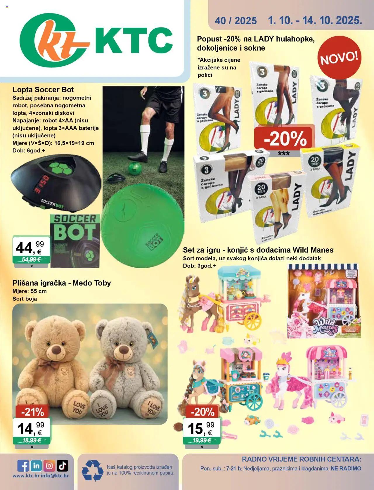KTC katalog | vrijedi od 01.10.2025 | Stranica: 1 | Proizvodi: Robot, Lopta, Čarape, Baterije