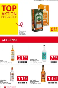 Transgourmet Flugblatt ab 09.02.2026 gültig | Seite: 22 | Produkte: Whiskey, Bourbon