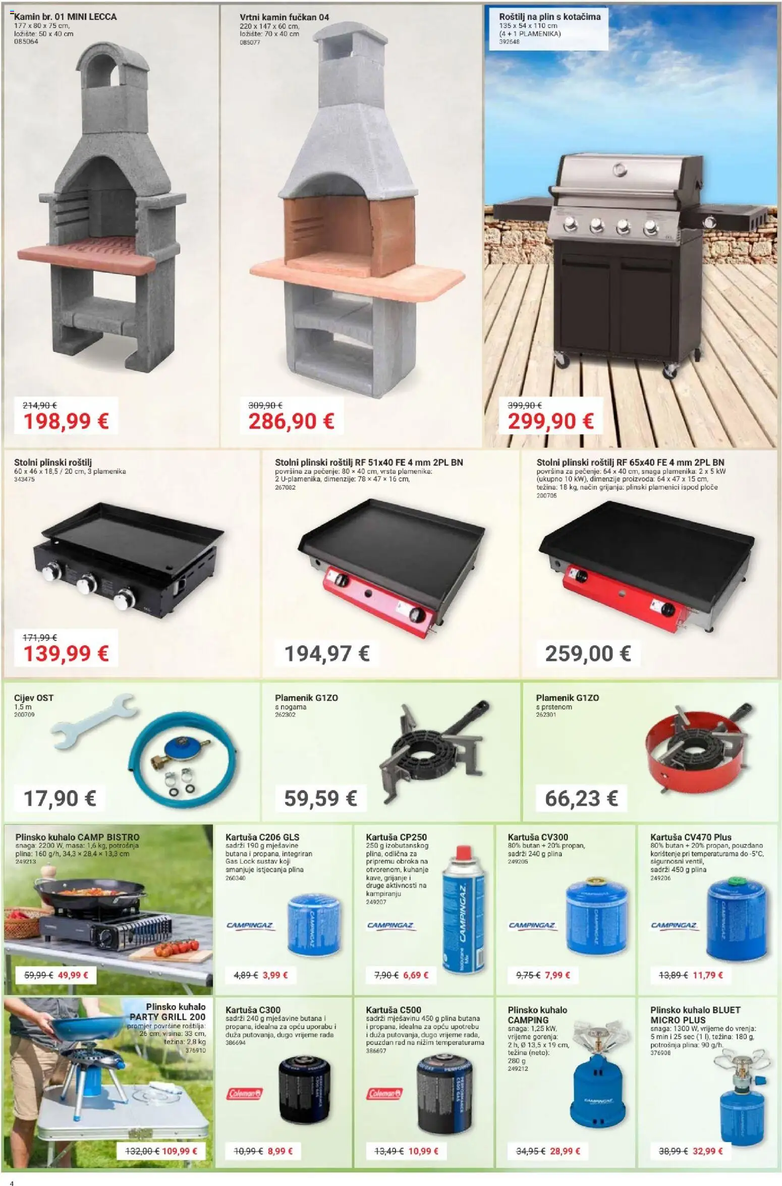 Pevex katalog | vrijedi od 16.04.2026 | Stranica: 4 | Proizvodi: Roštilj, Kamin