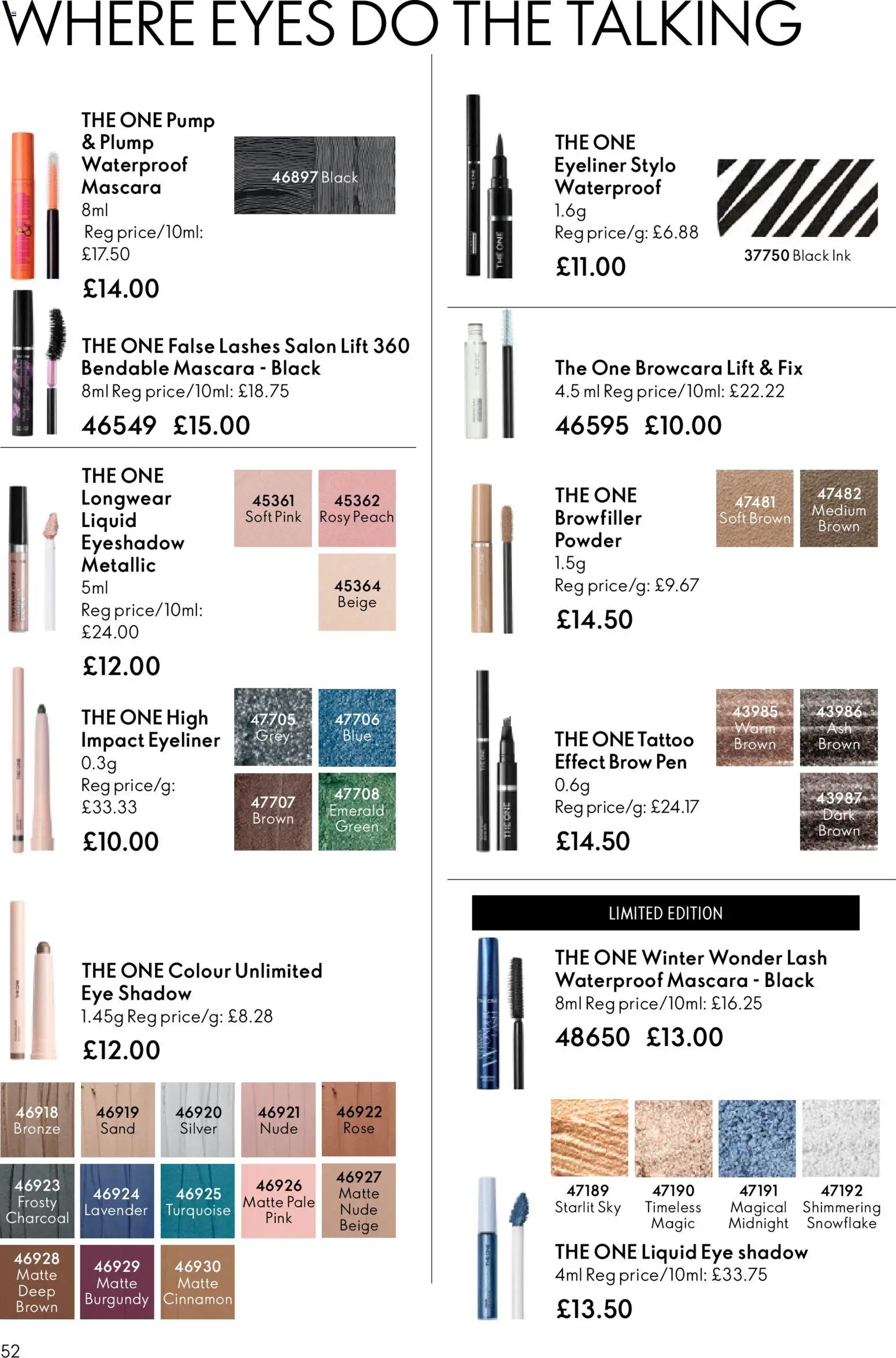 {H1} | Page: 52 | Products: Powder, Eye shadow, Eyeliner, Lavender