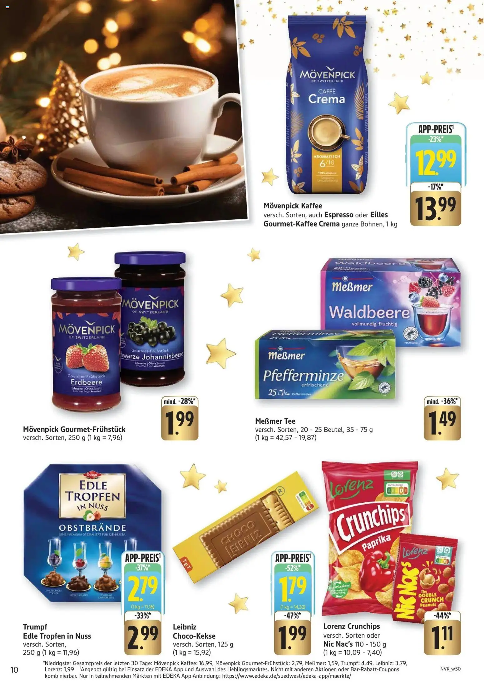 Edeka prospekt Freiburg-Hochdorf	 – gültig ab 08.12.2025 | Seite: 10 | Produkte: Messmer, Lorenz crunchips, Tee, Chips