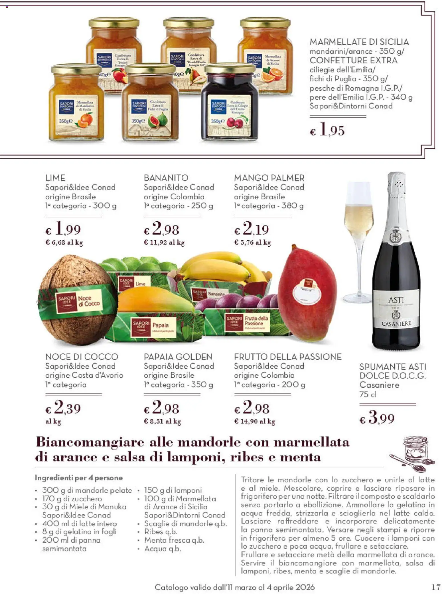 Volantino Conad del 11.03.2026 | Pagina: 17 | Prodotti: Zucchero, Mango, Mandorle, Lime