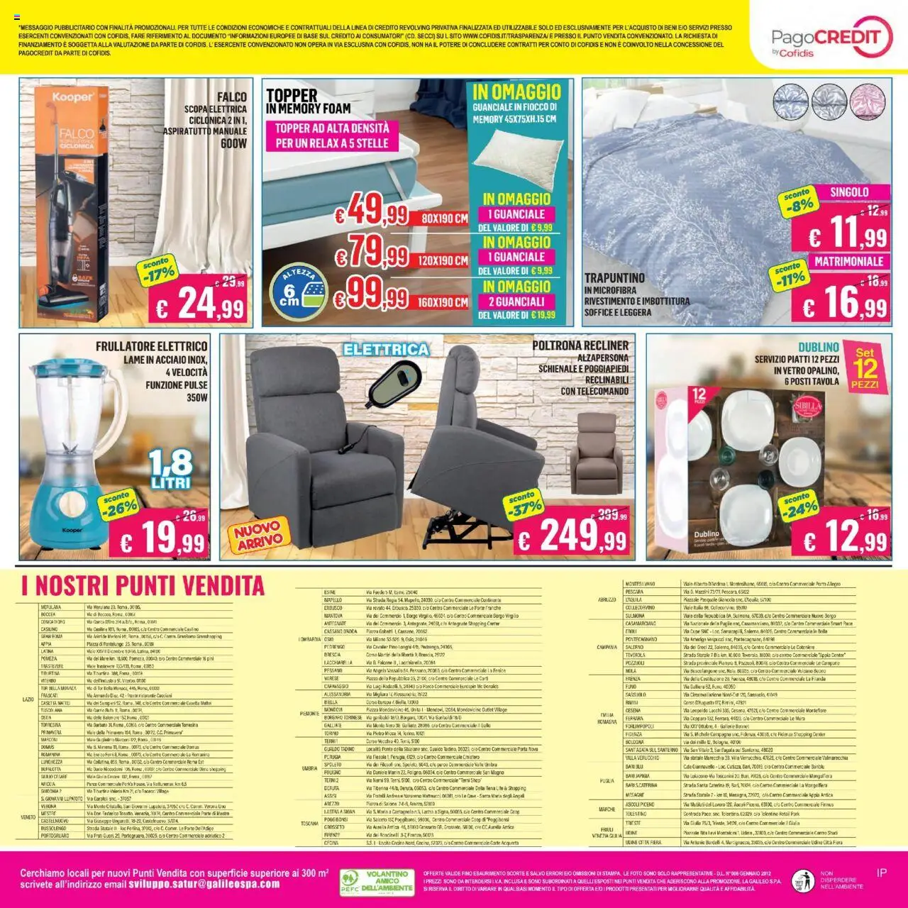 Volantino Satur del 28.08.2025 | Pagina: 16 | Prodotti: Poggiapiedi, Scopa, Poltrona, Guanciale