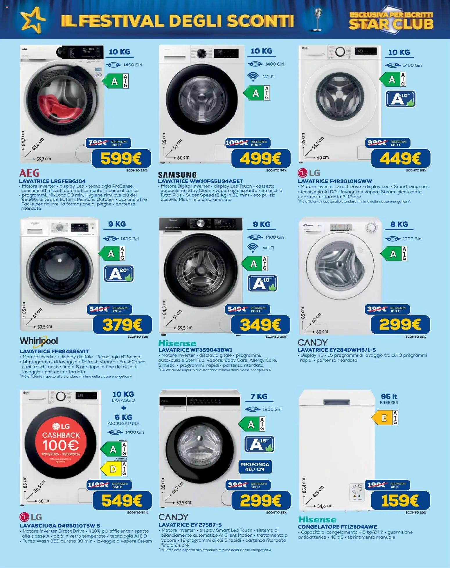 Volantino Euronics del 19.02.2026 | Pagina: 8 | Prodotti: Lavasciuga, Freezer, Lavatrice, Samsung