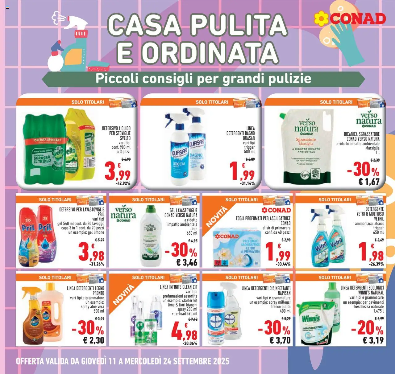 Volantino Conad del 11.09.2025 | Pagina: 22 | Prodotti: Detersivo per lavastoviglie, Limone, Asciugatrice, Bagno