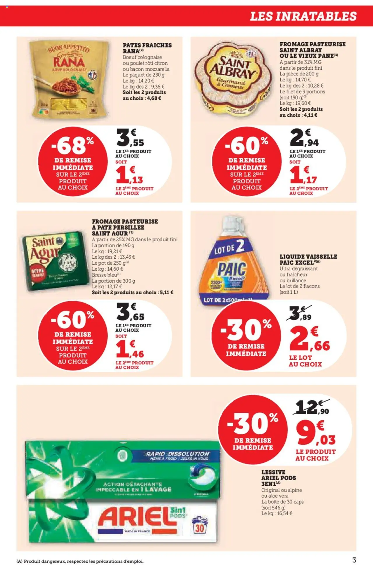  | Page: 3 | Produits: Citron, Lessive Ariel, Lessive, Pâtes