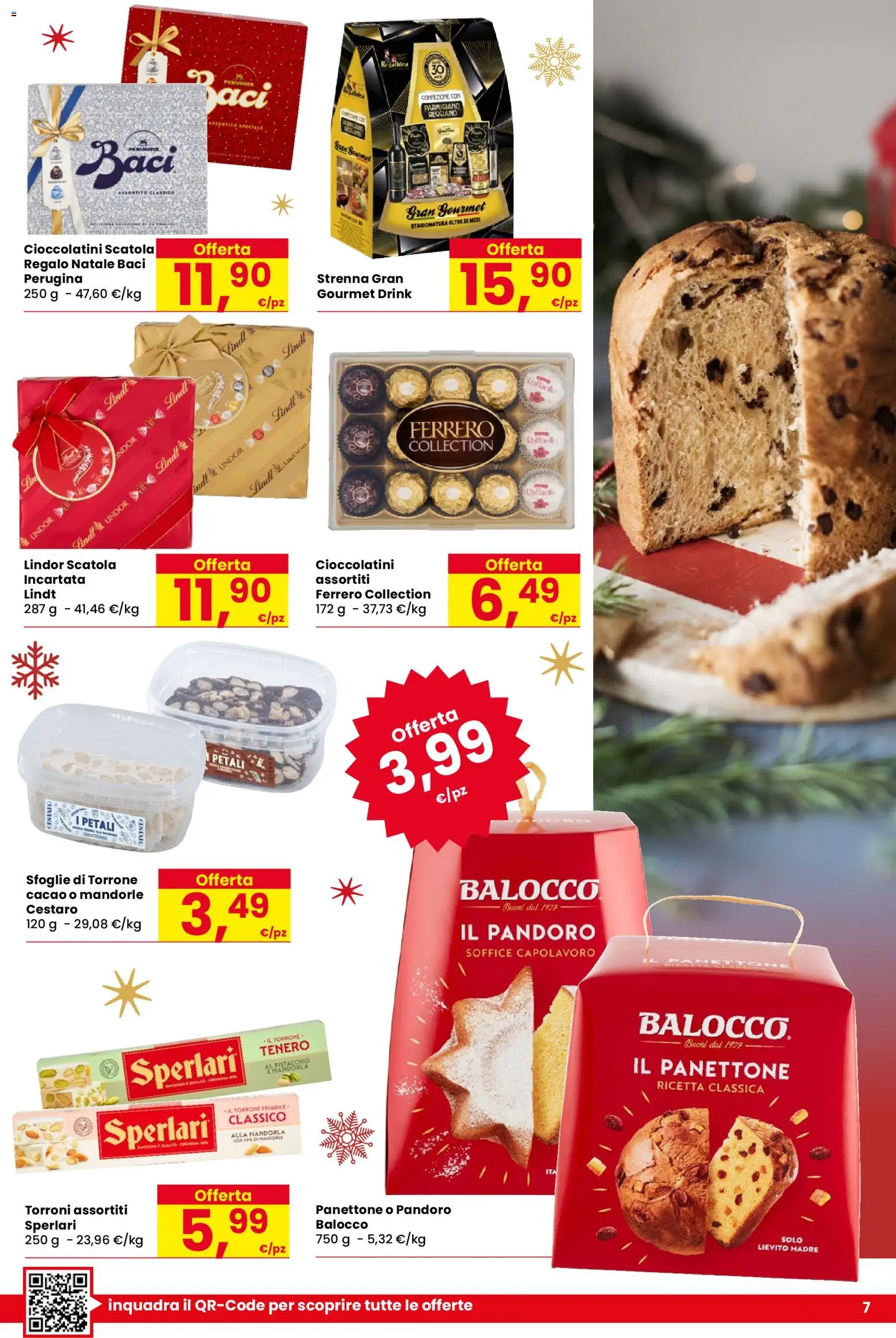Volantino Despar del 04.12.2025 | Pagina: 7 | Prodotti: Pandoro, Panettone, The, Cacao