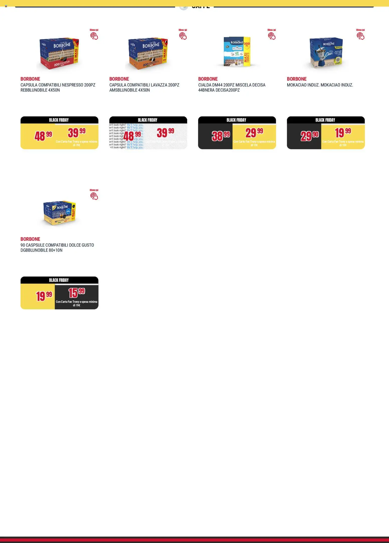 Volantino Trony del 24.11.2025 | Pagina: 24 | Prodotti: Lavazza, Fan