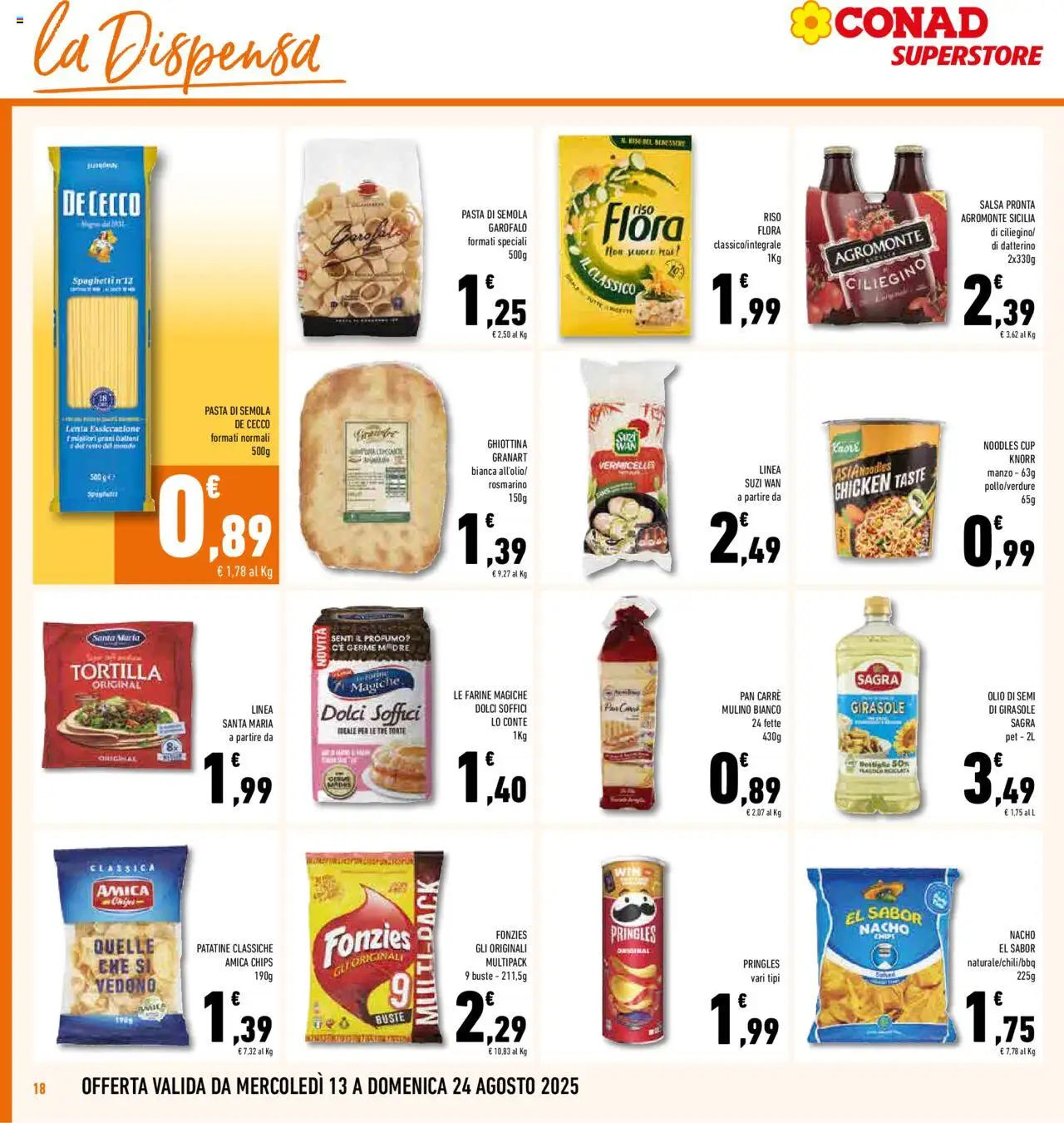 Volantino Conad del 13.08.2025 | Pagina: 18 | Prodotti: Rosmarino, Patatine, Salsa, Olio di semi di girasole