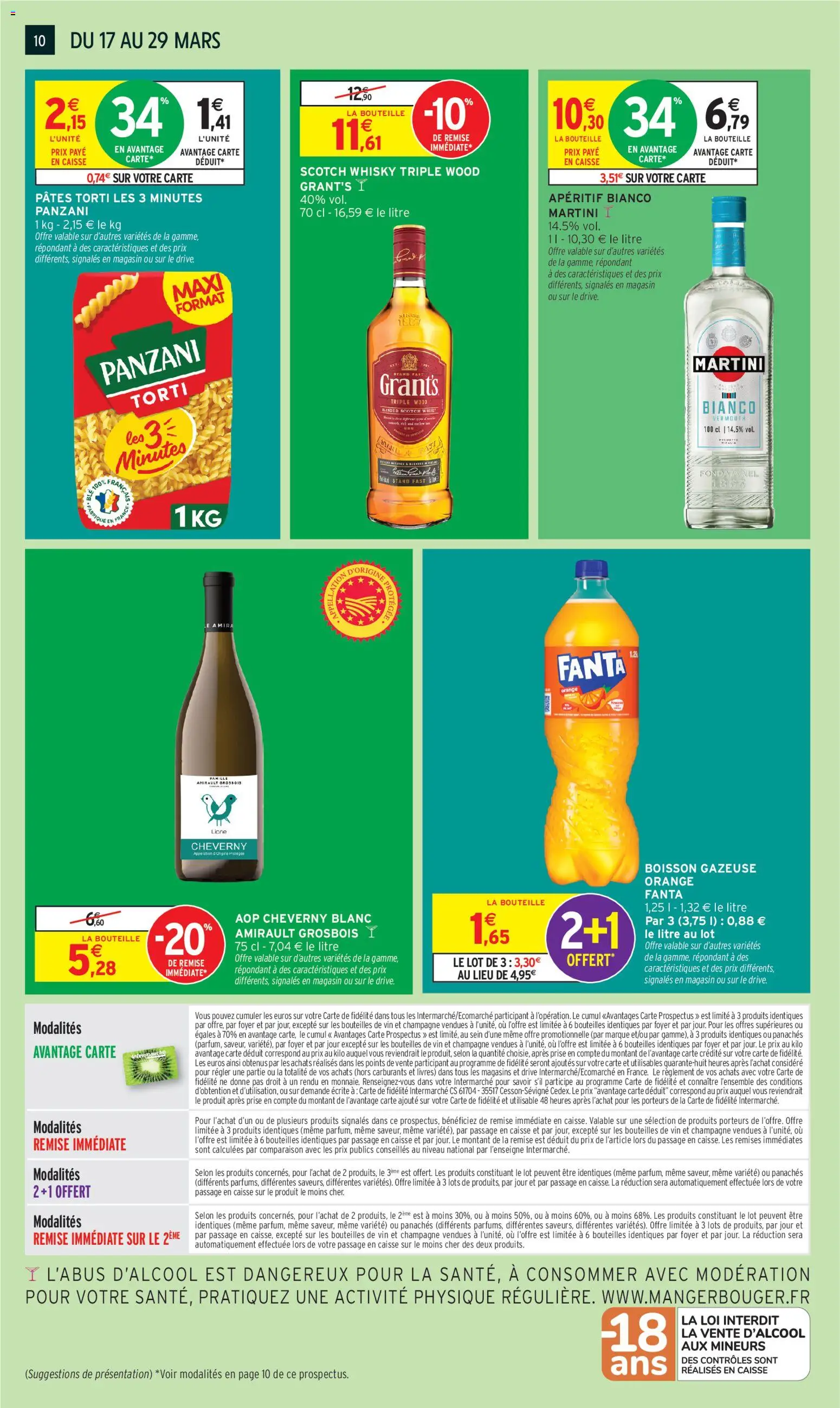 {H1} | Page: 10 | Produits: Whisky, Orange, Prise, Pâtes