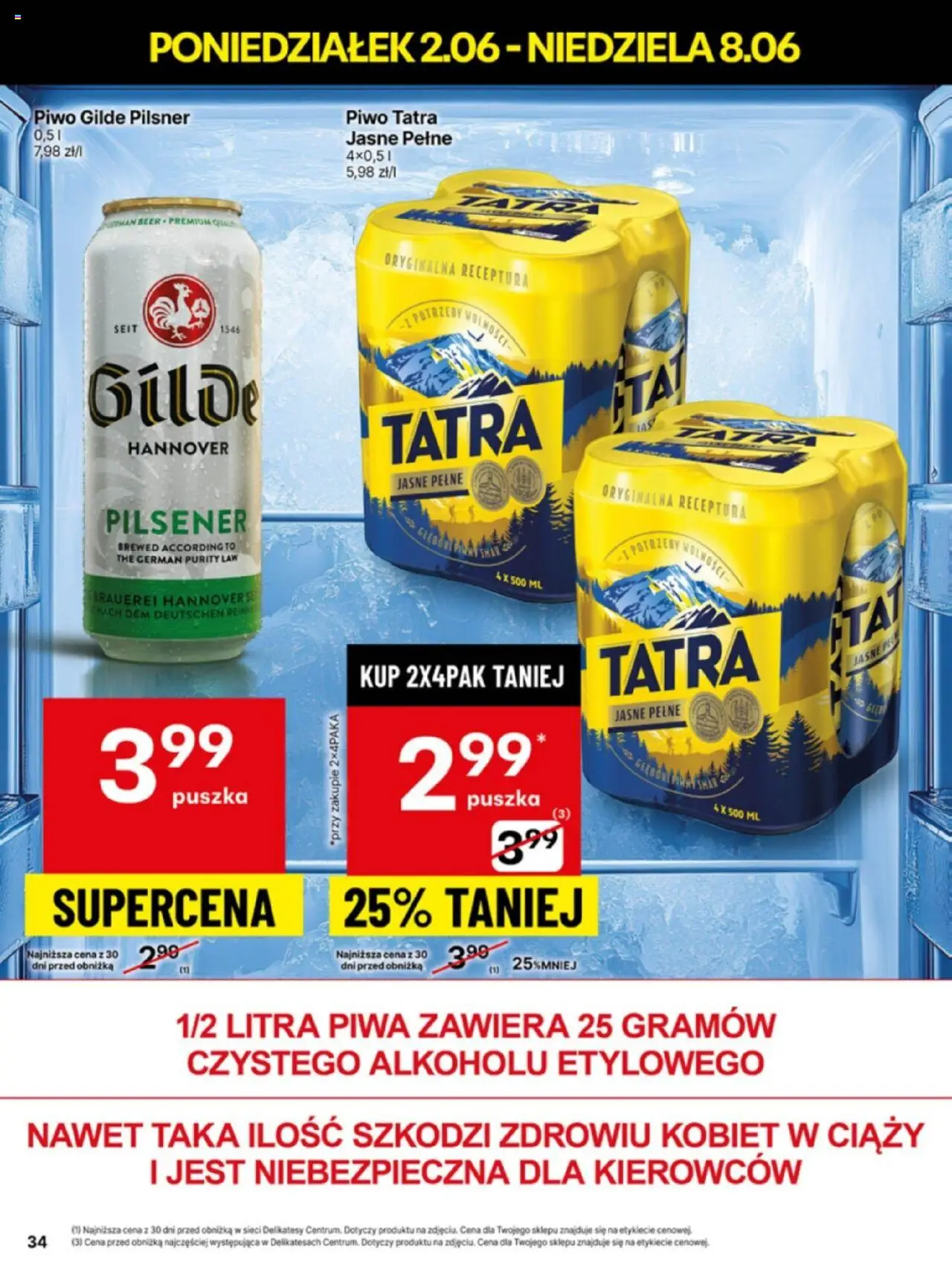Delikatesy Centrum Gazetka - Sklepy Własne od 02.06.2025 | Strona: 34 | Produkty: Delikatesy, Piwo