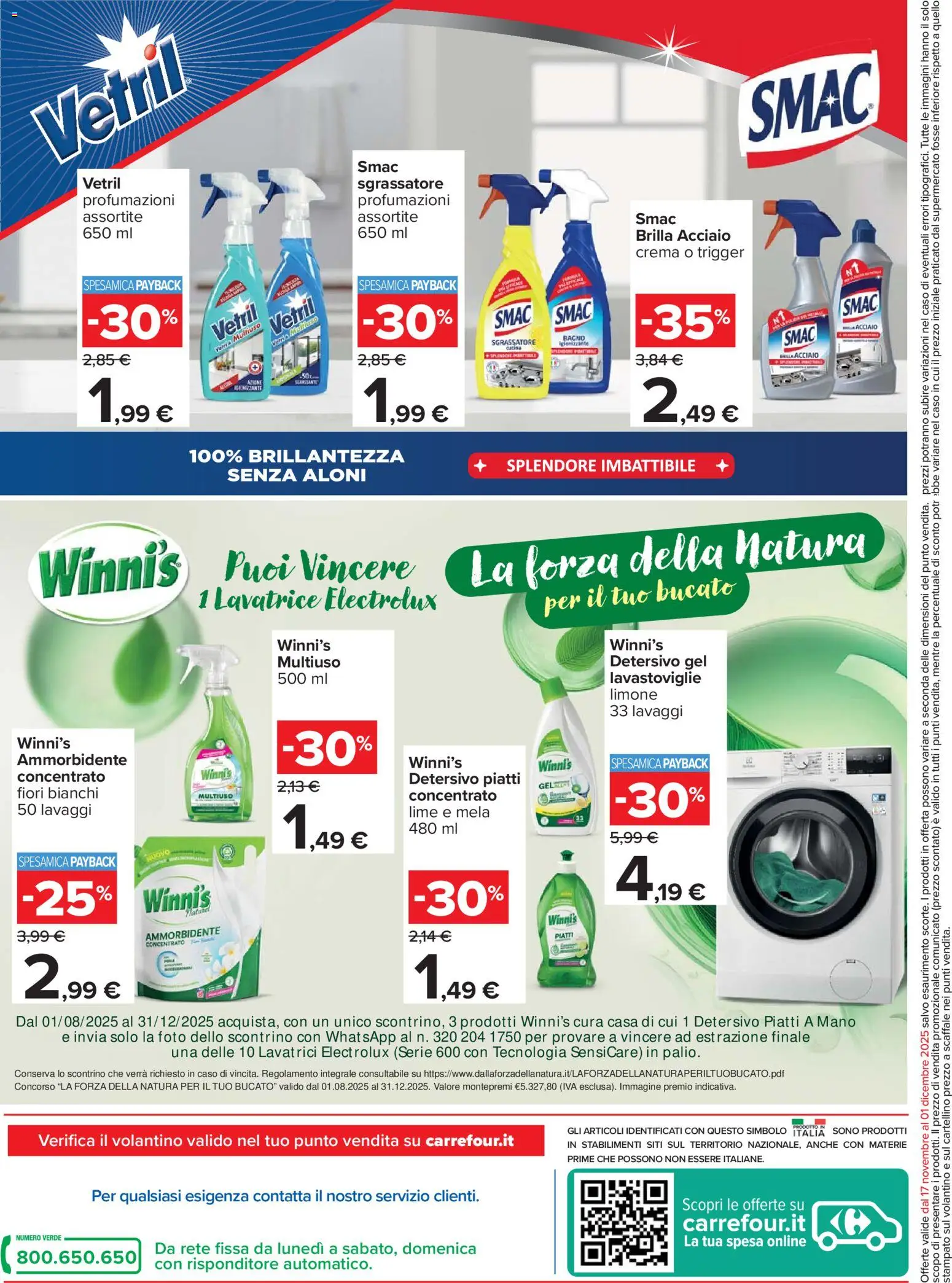 Volantino Carrefour del 17.11.2025 | Pagina: 2 | Prodotti: Crema, Limone, Lavatrice, Lavastoviglie