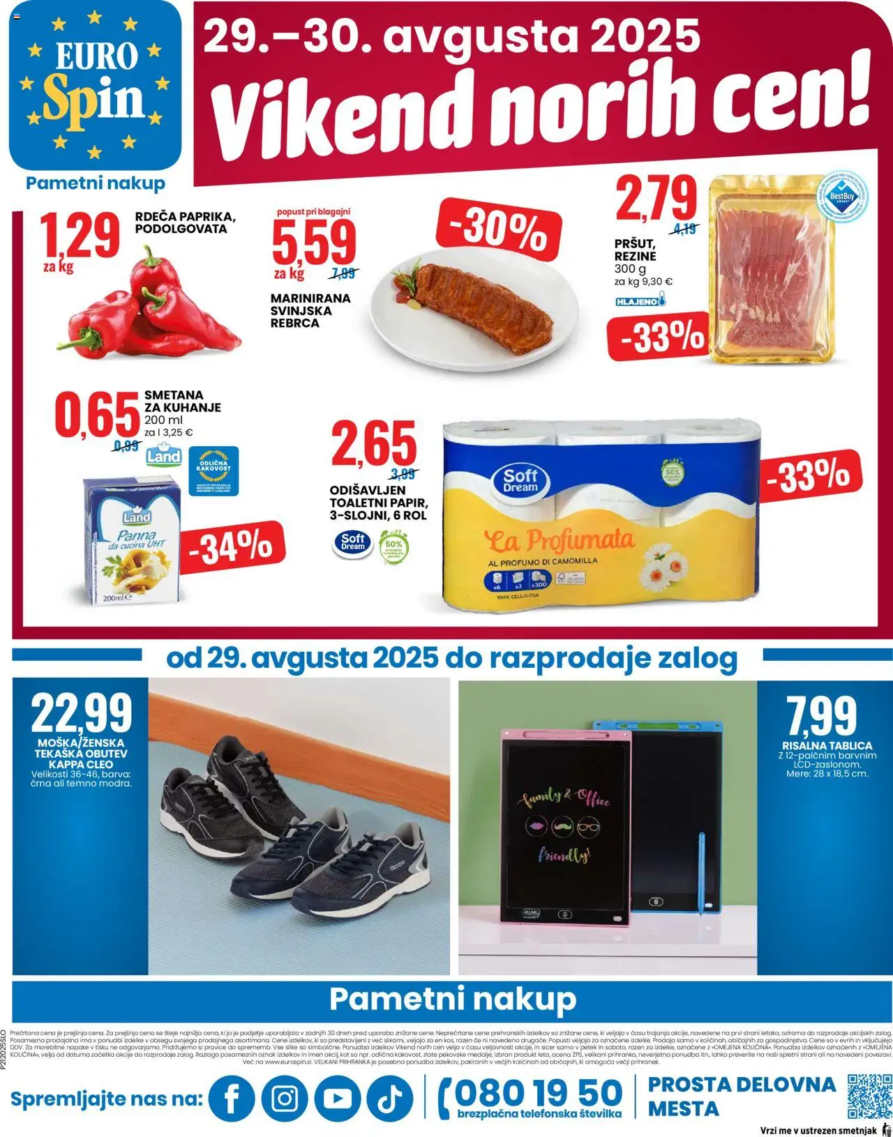 Eurospin katalog │ velja od 28.08.2025 | Stran: 16 | Izdelki: Tablica, Rebrca, Barva, Smetana